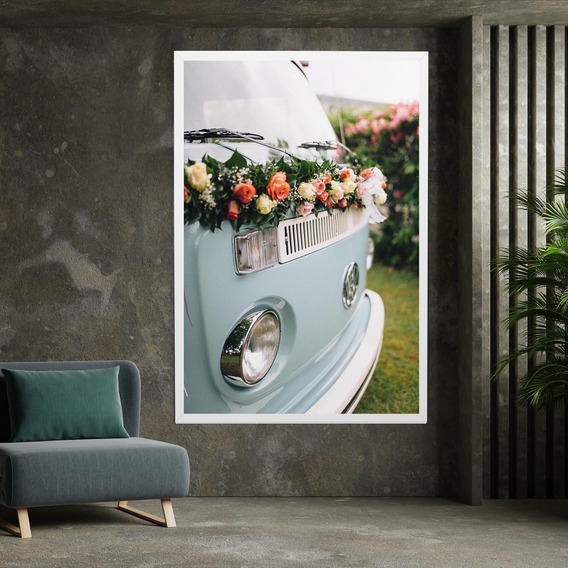 Leinwandbild Vintage Rose Van mockup 7