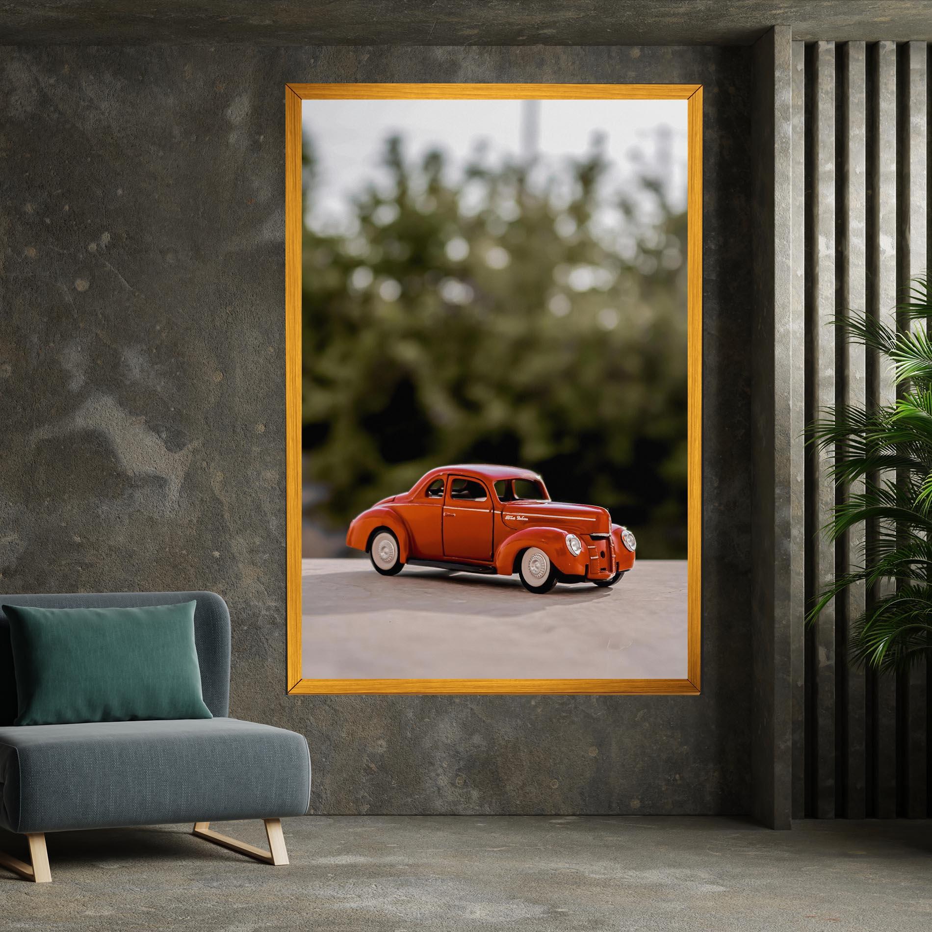 Leinwandbild Vintage Orange Toy mockup 7