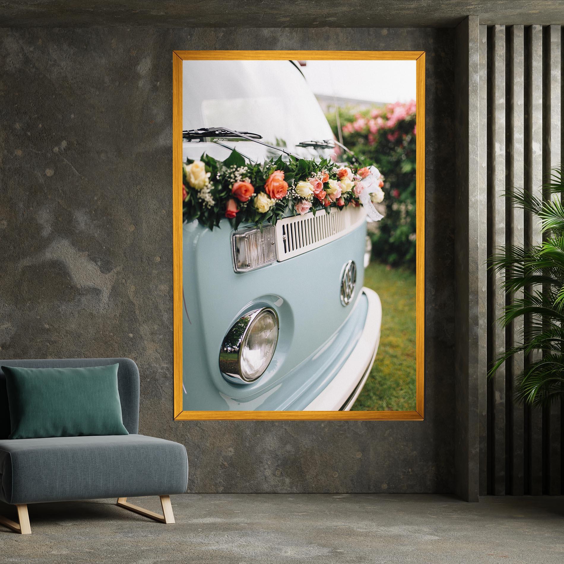 Leinwandbild Vintage Rose Van mockup 7
