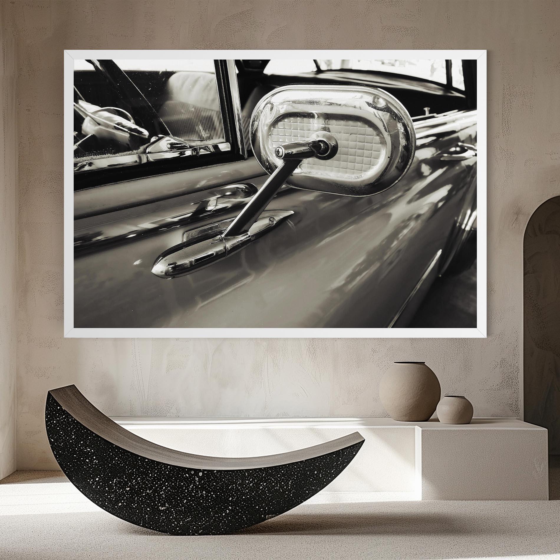 Leinwandbild Close Up Grey Car mockup 8