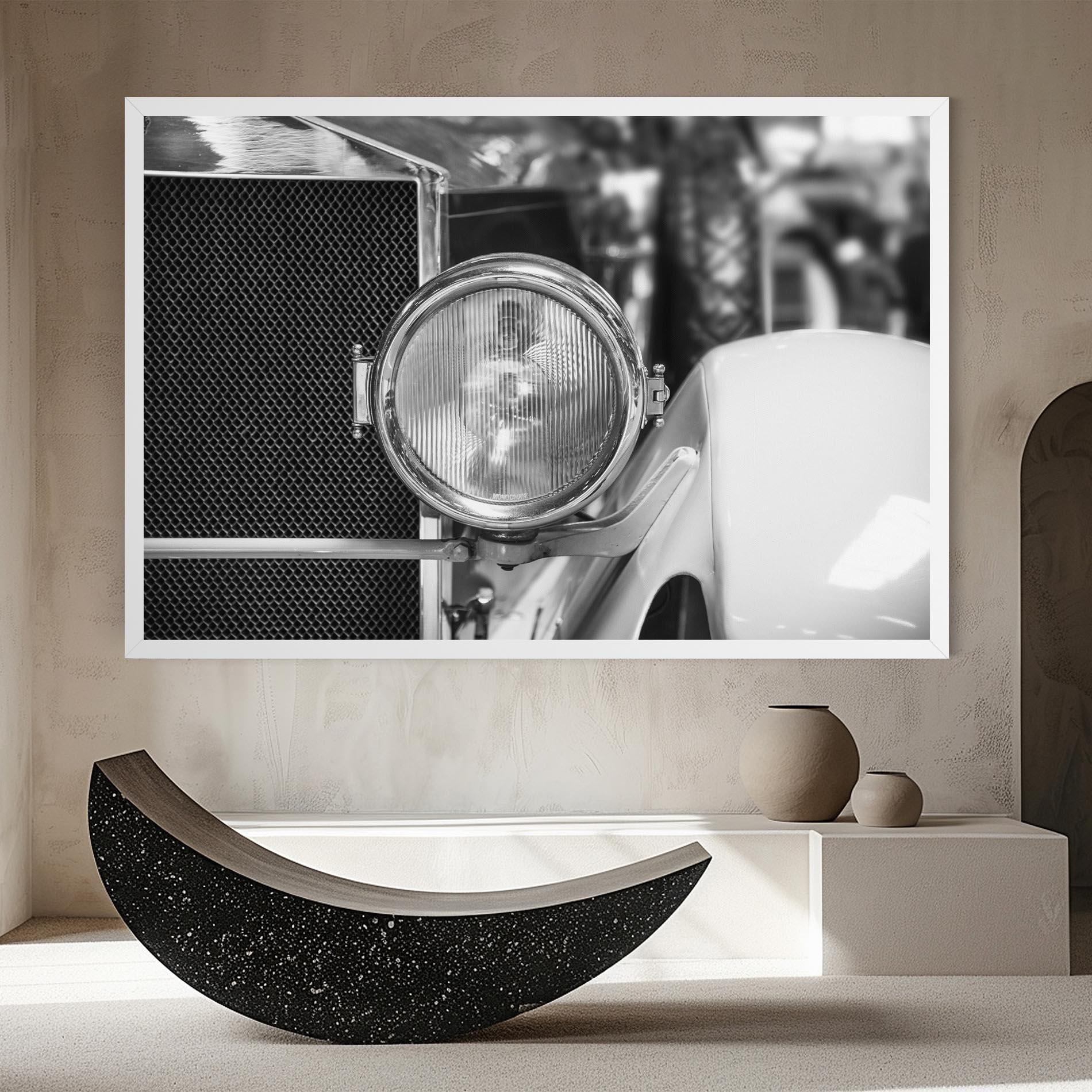 Leinwandbild Closeup Grey Car mockup 8