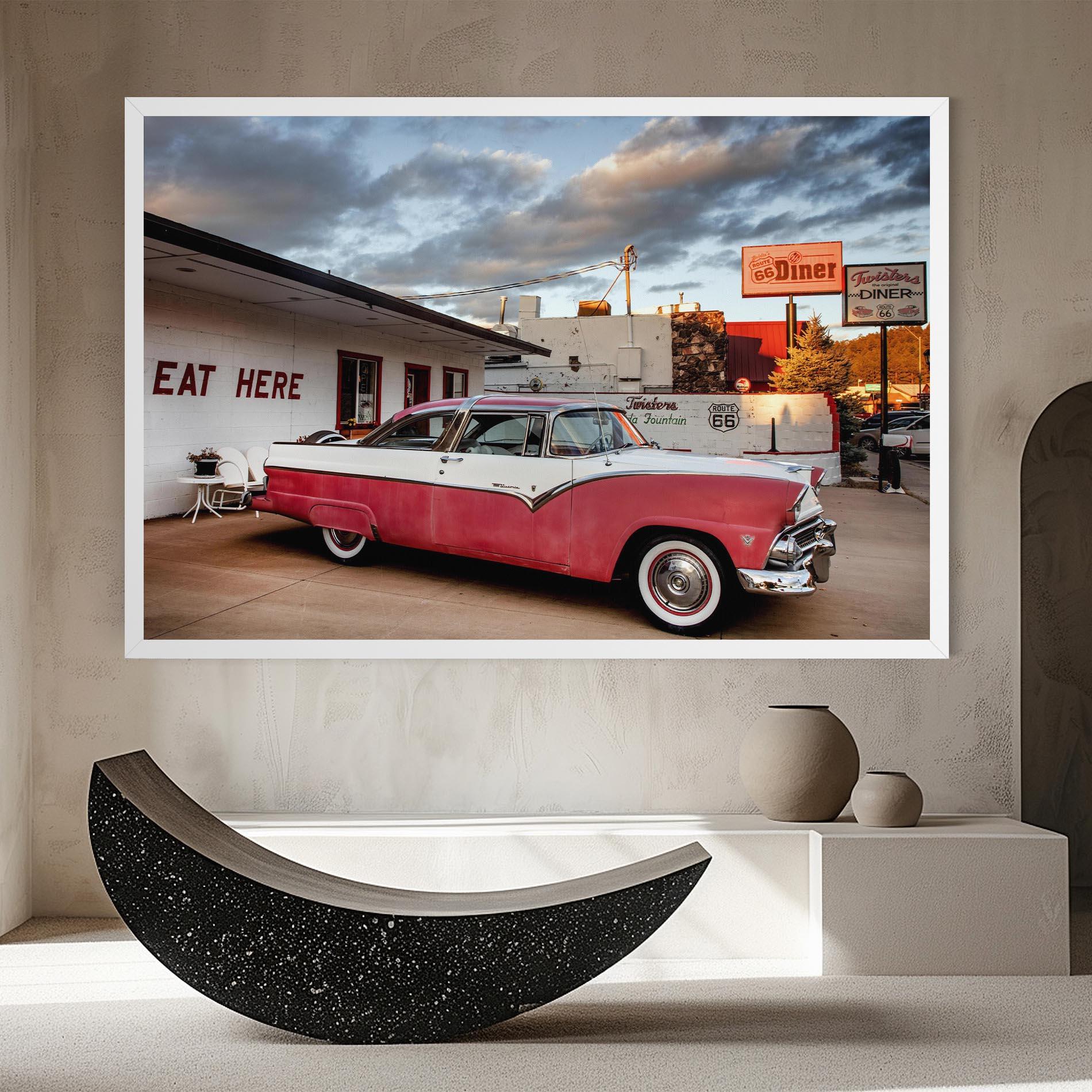 Leinwandbild Cloud Old Car mockup 8