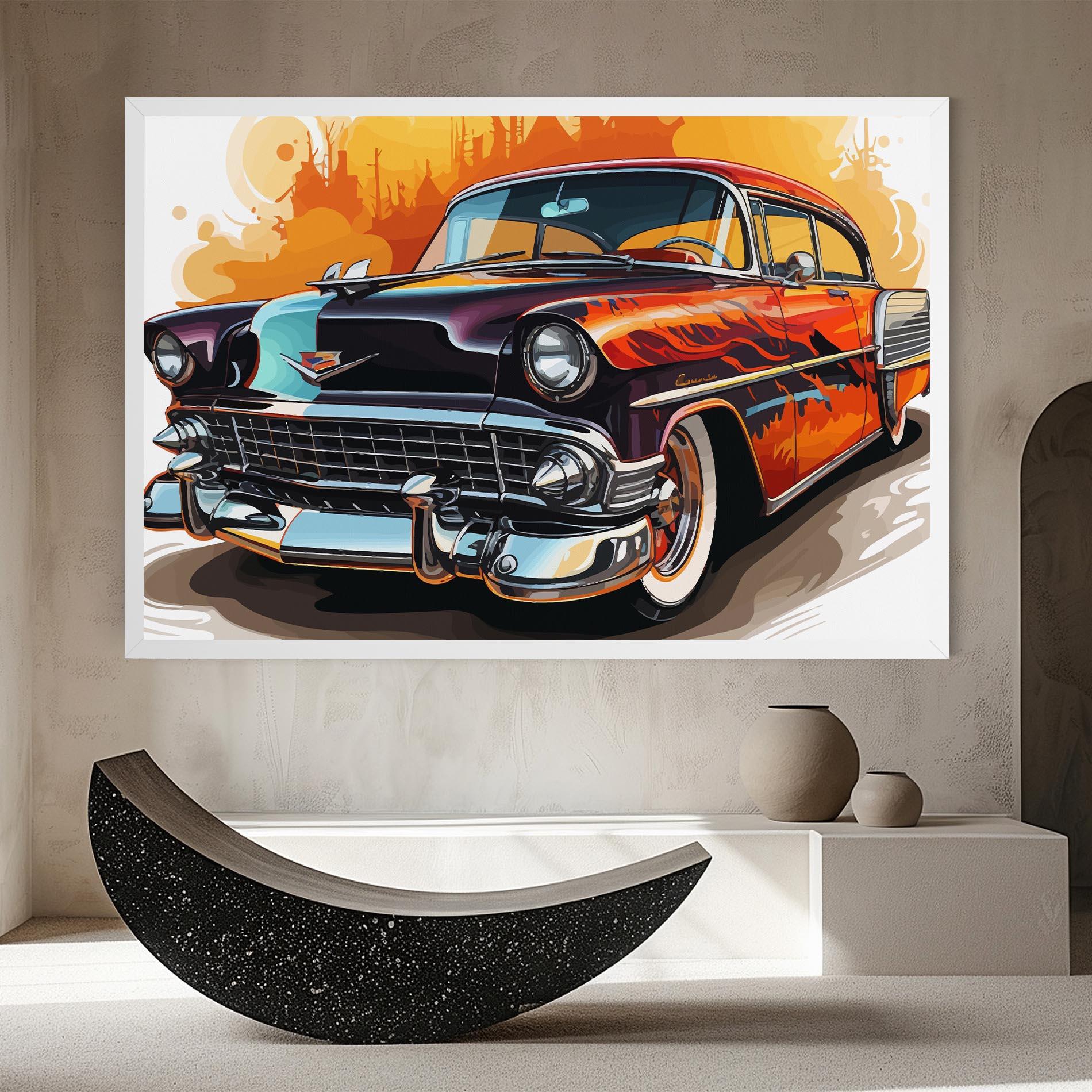 Leinwandbild Cool Vintage Car mockup 8