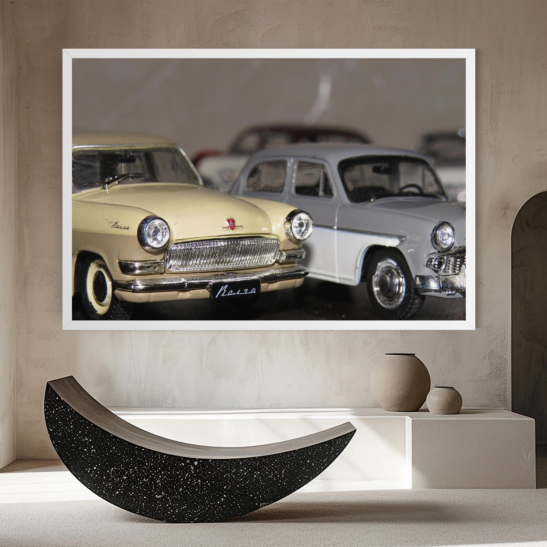 Leinwandbild Cream Grey Car mockup 8