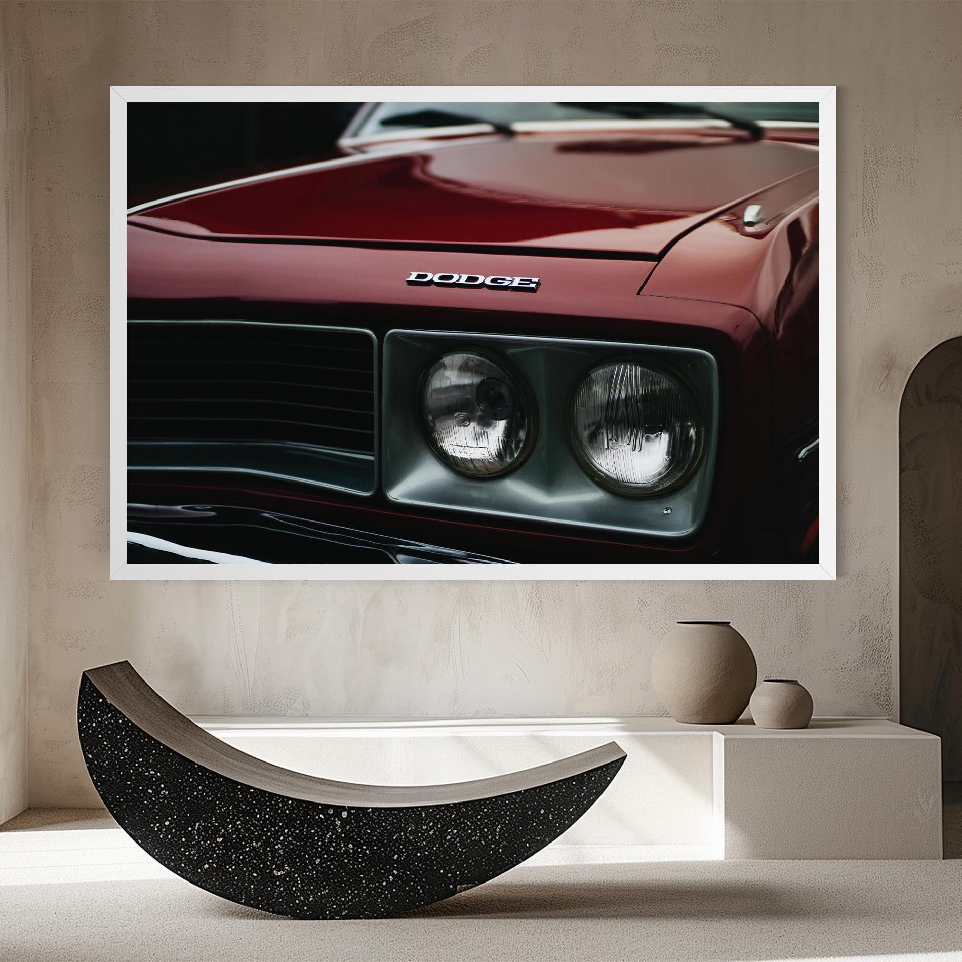 Leinwandbild Dark Red Car mockup 8