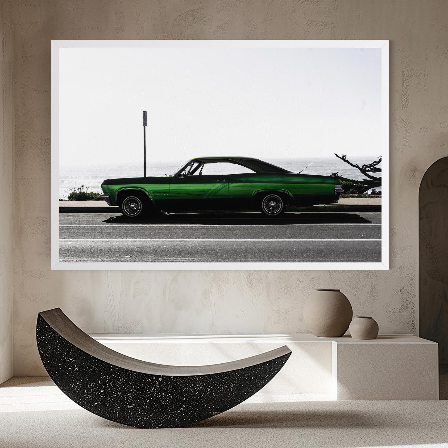 Leinwandbild Nice Green Car mockup 8