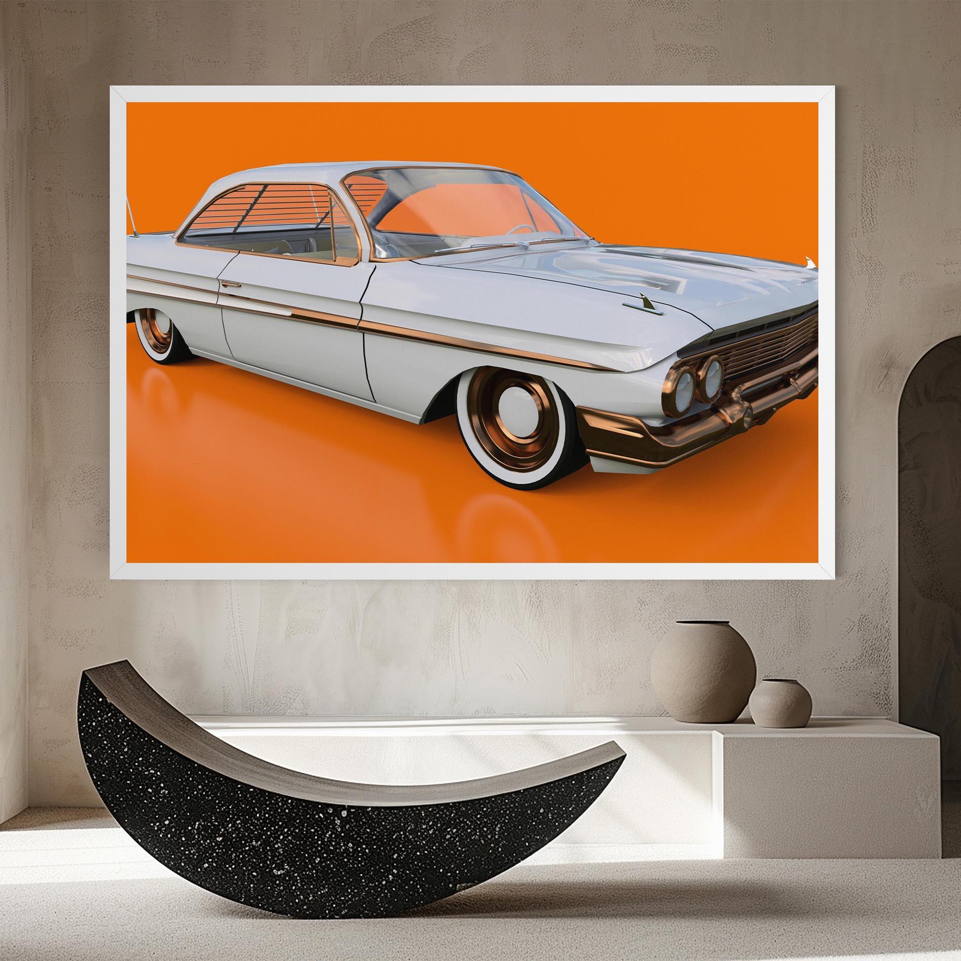 Leinwandbild Old American Car mockup 8