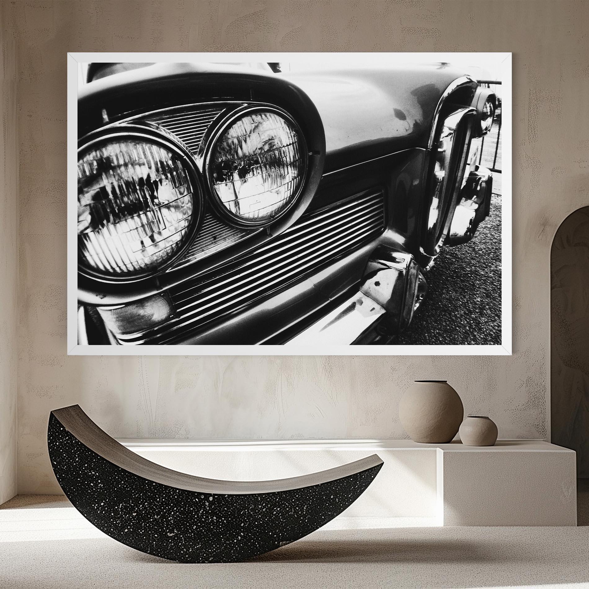 Leinwandbild Old Closeup Car mockup 8