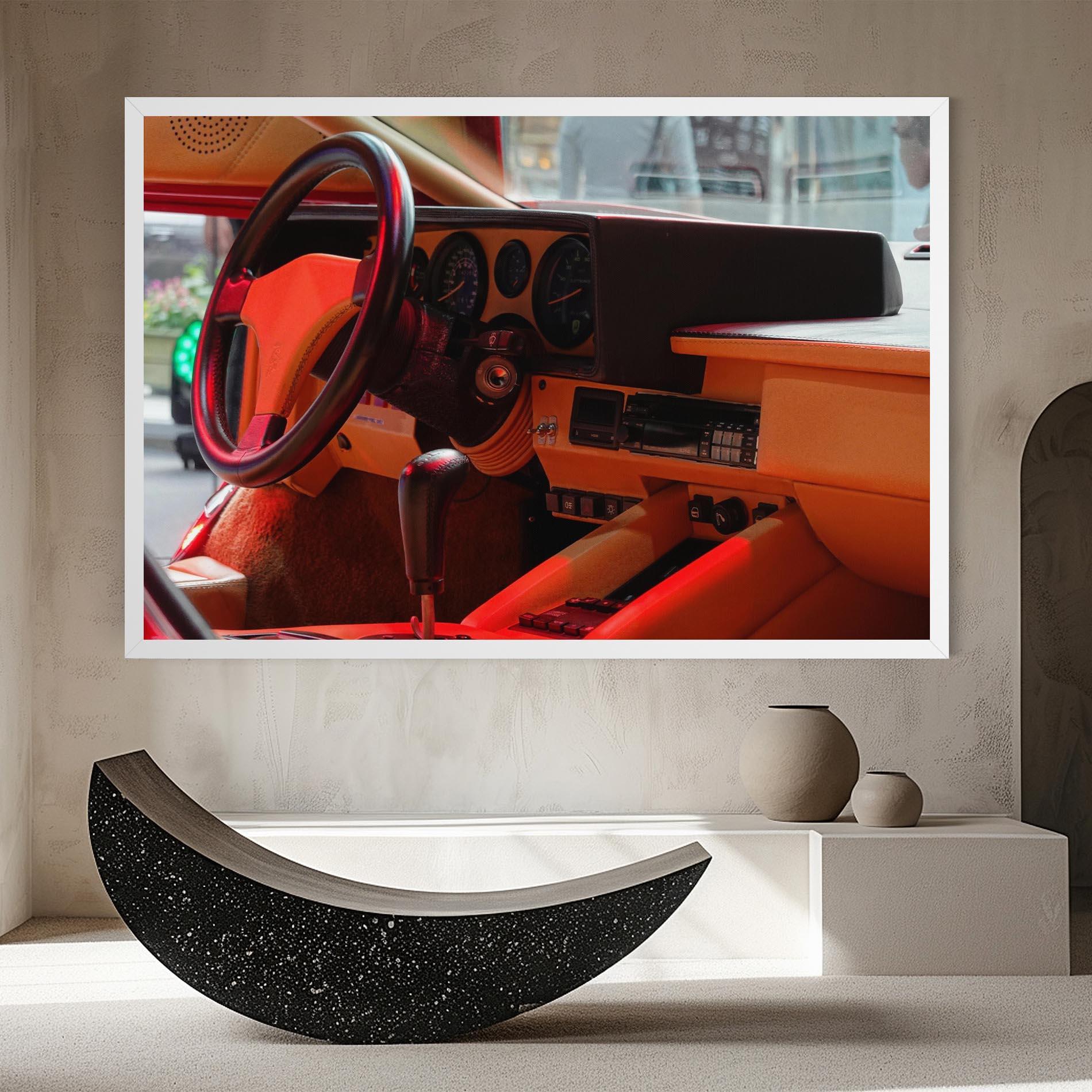 Leinwandbild Orange Black Car mockup 8