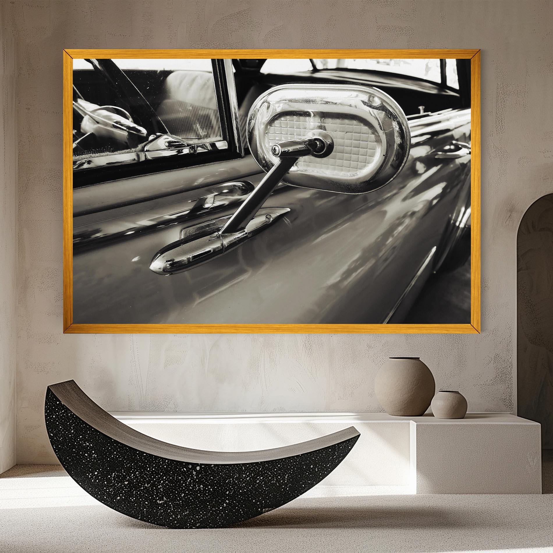 Leinwandbild Close Up Grey Car mockup 8