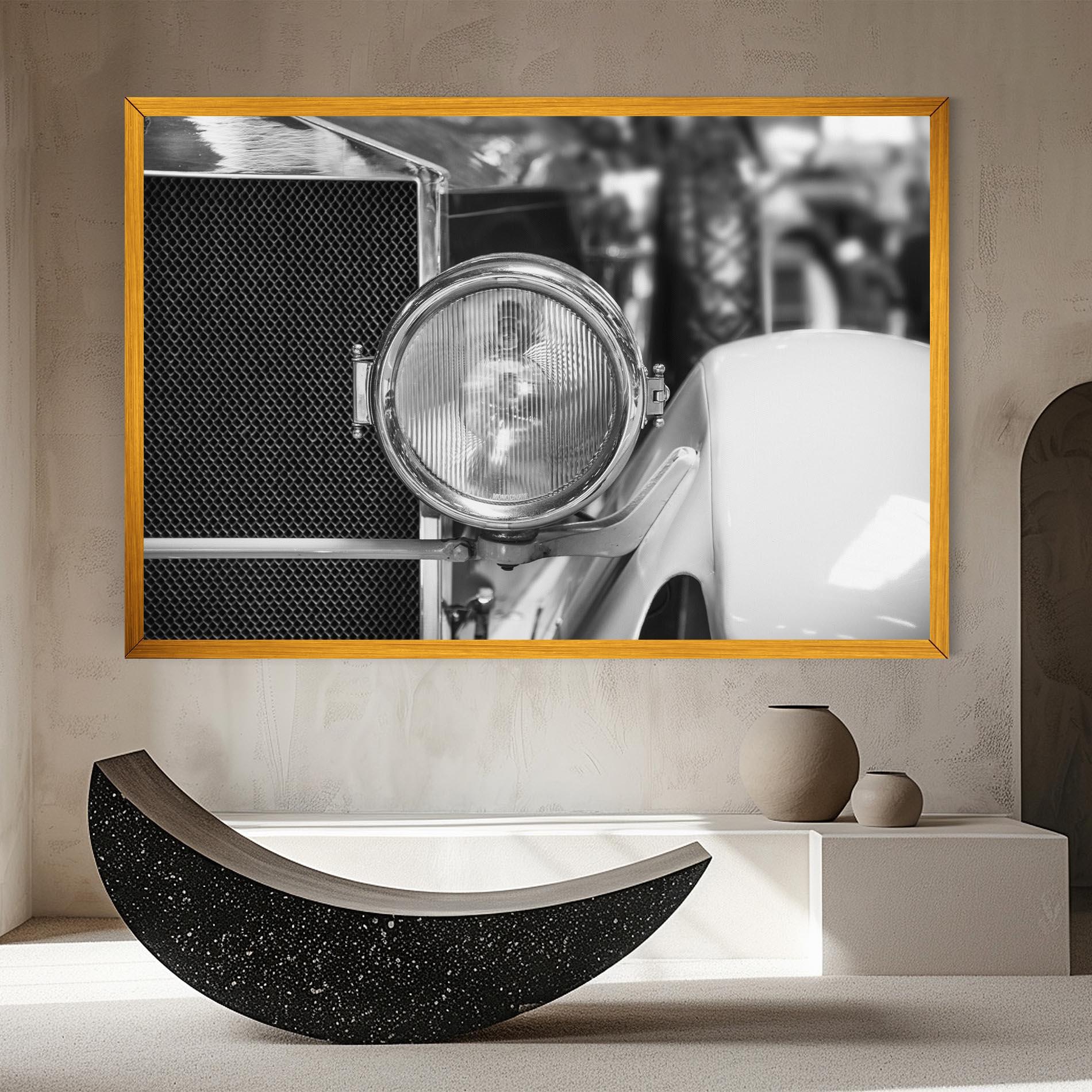 Leinwandbild Closeup Grey Car mockup 8