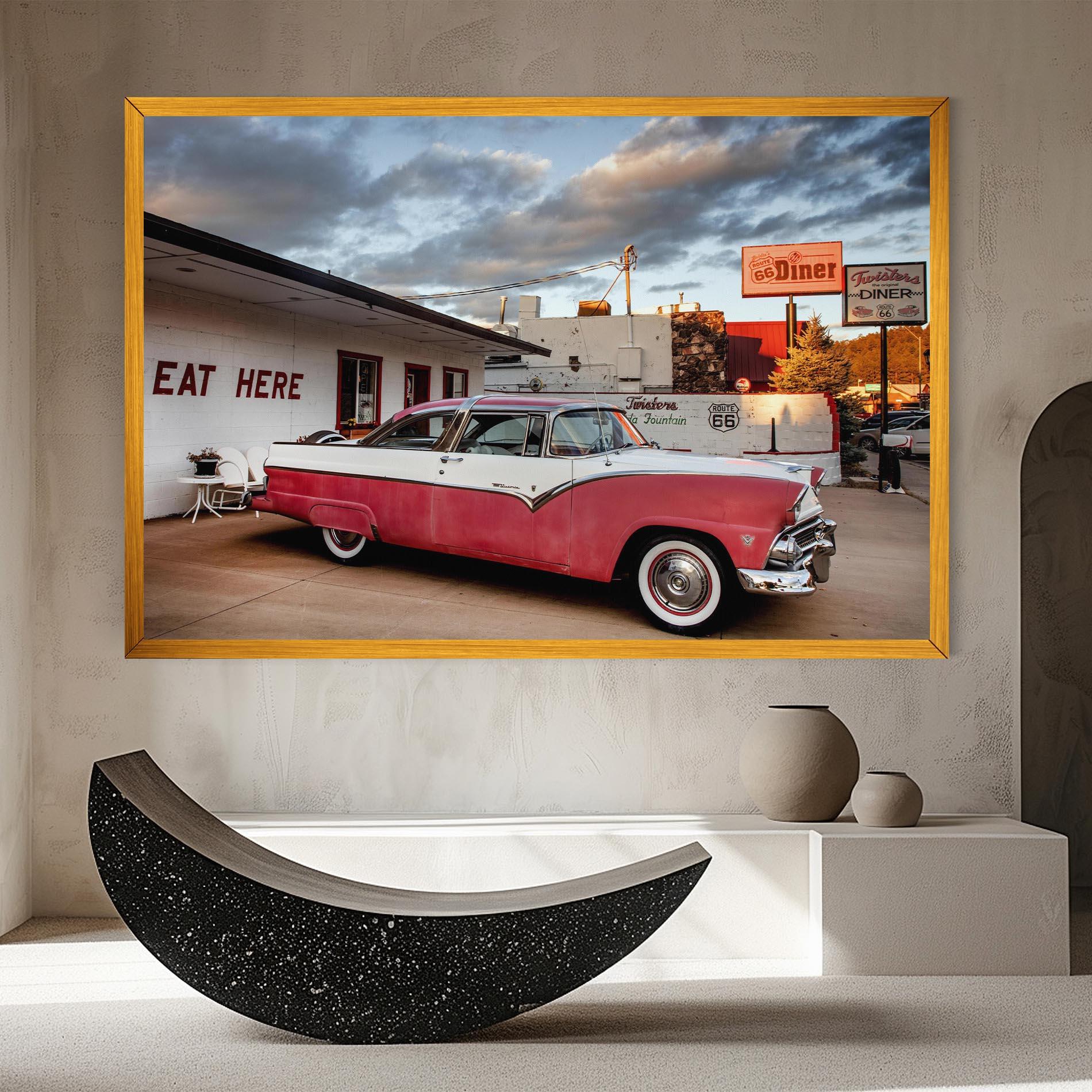 Leinwandbild Cloud Old Car mockup 8