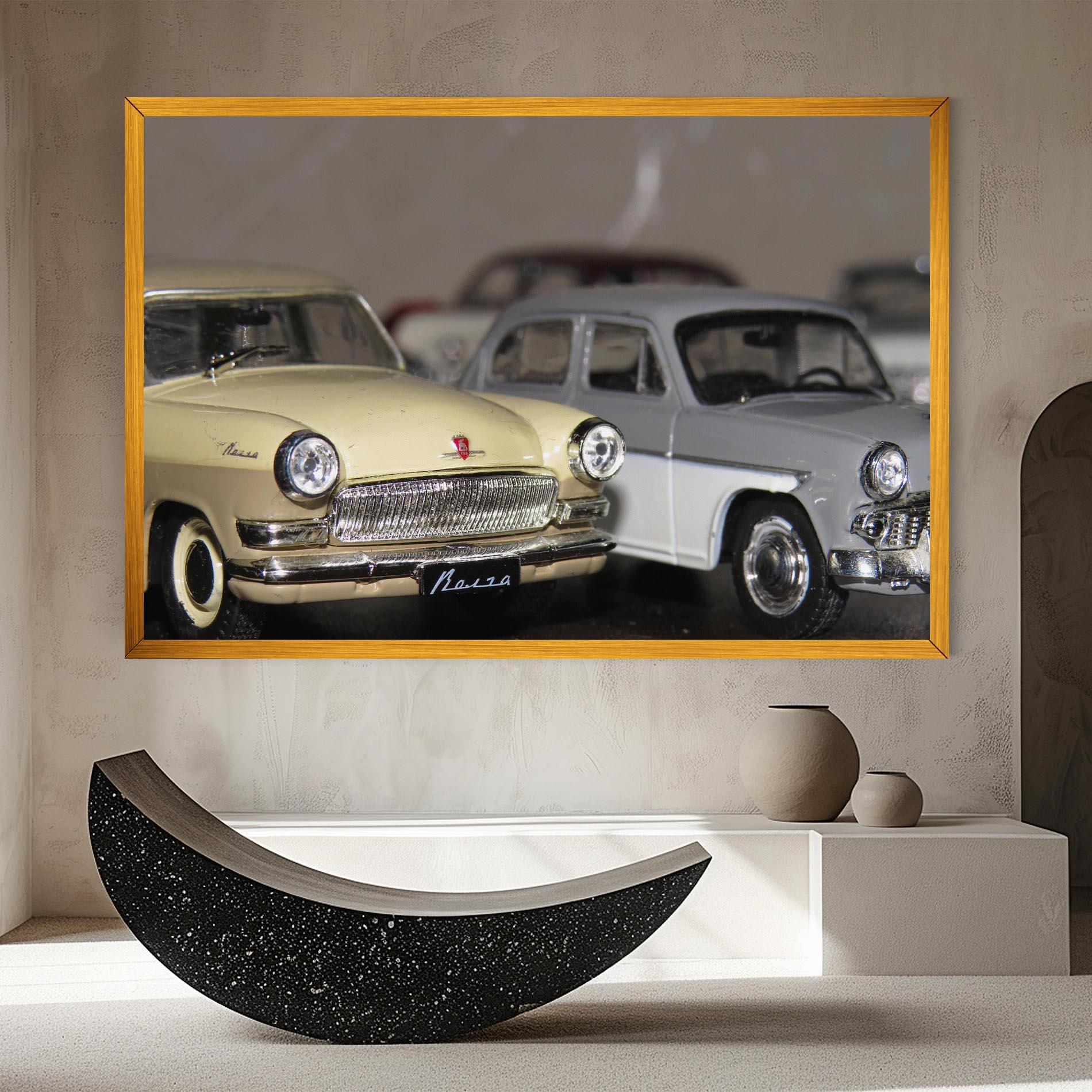 Leinwandbild Cream Grey Car mockup 8