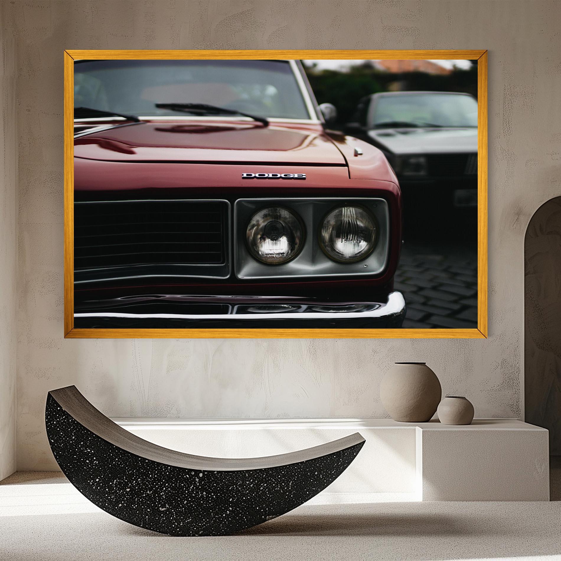 Leinwandbild Dark Vintage Red mockup 8