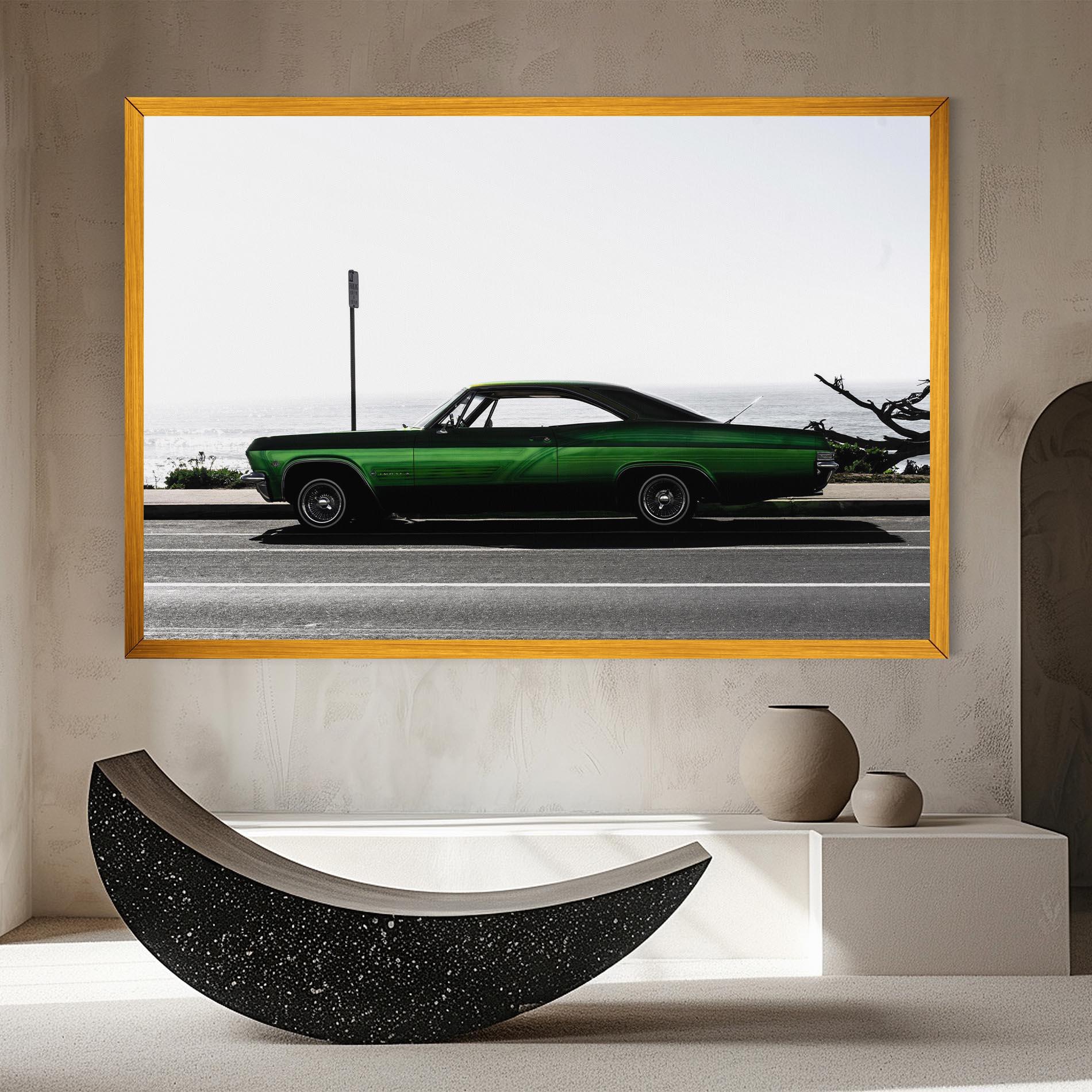 Leinwandbild Nice Green Car mockup 8