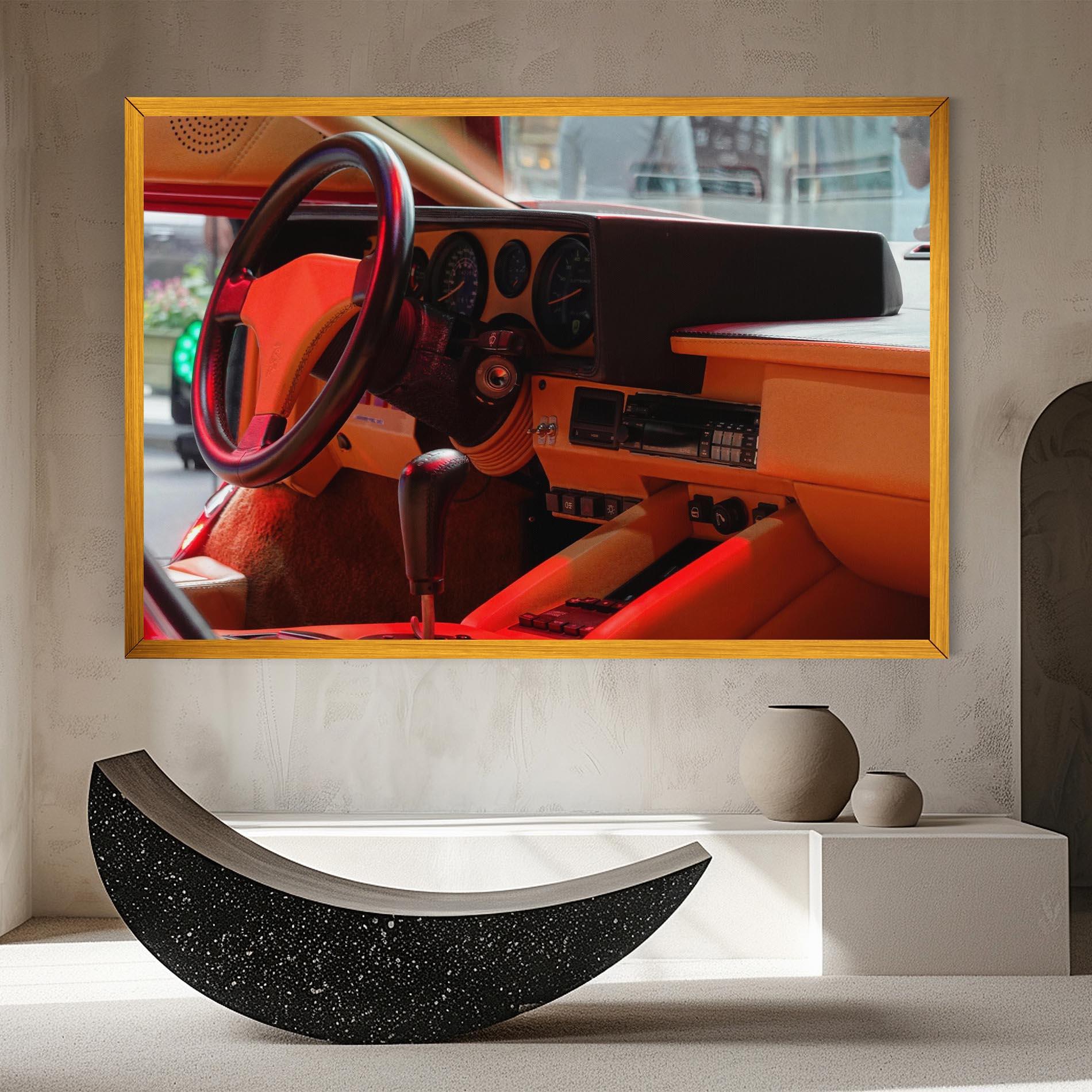 Leinwandbild Orange Black Car mockup 8