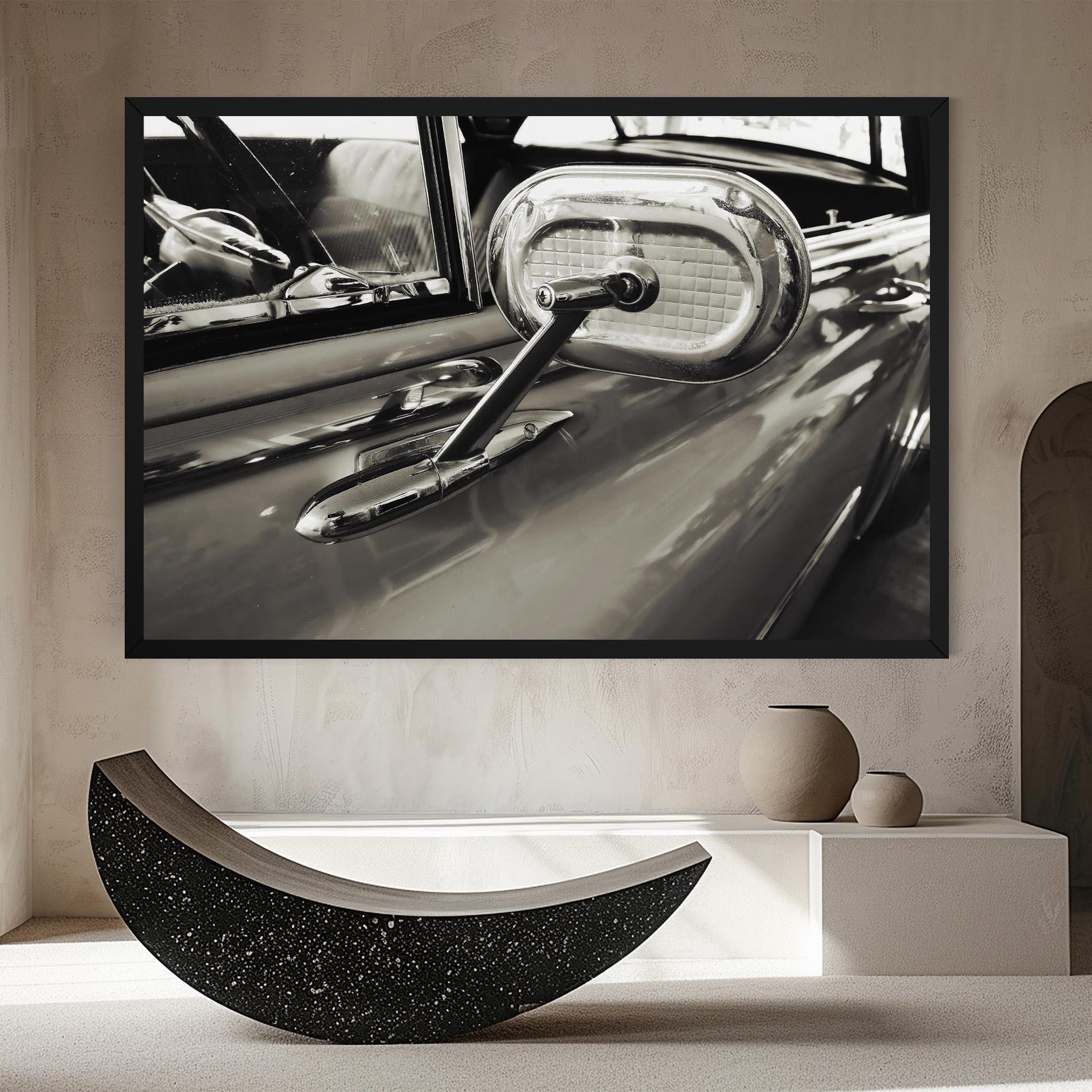 Leinwandbild Close Up Grey Car mockup 8