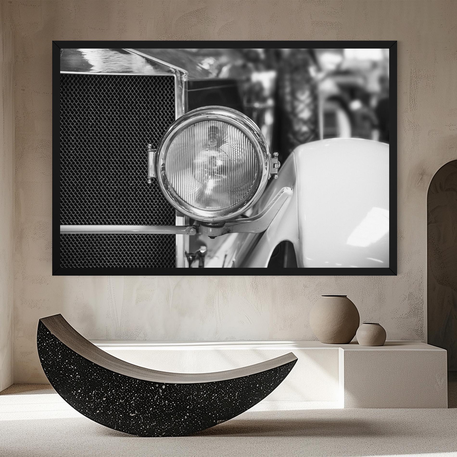 Leinwandbild Closeup Grey Car mockup 8