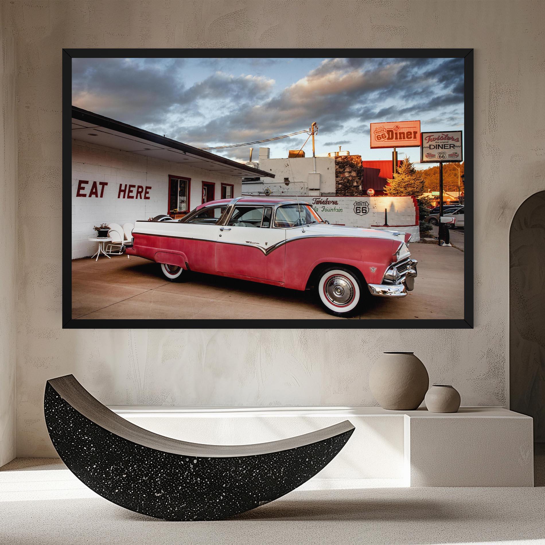 Leinwandbild Cloud Old Car mockup 8