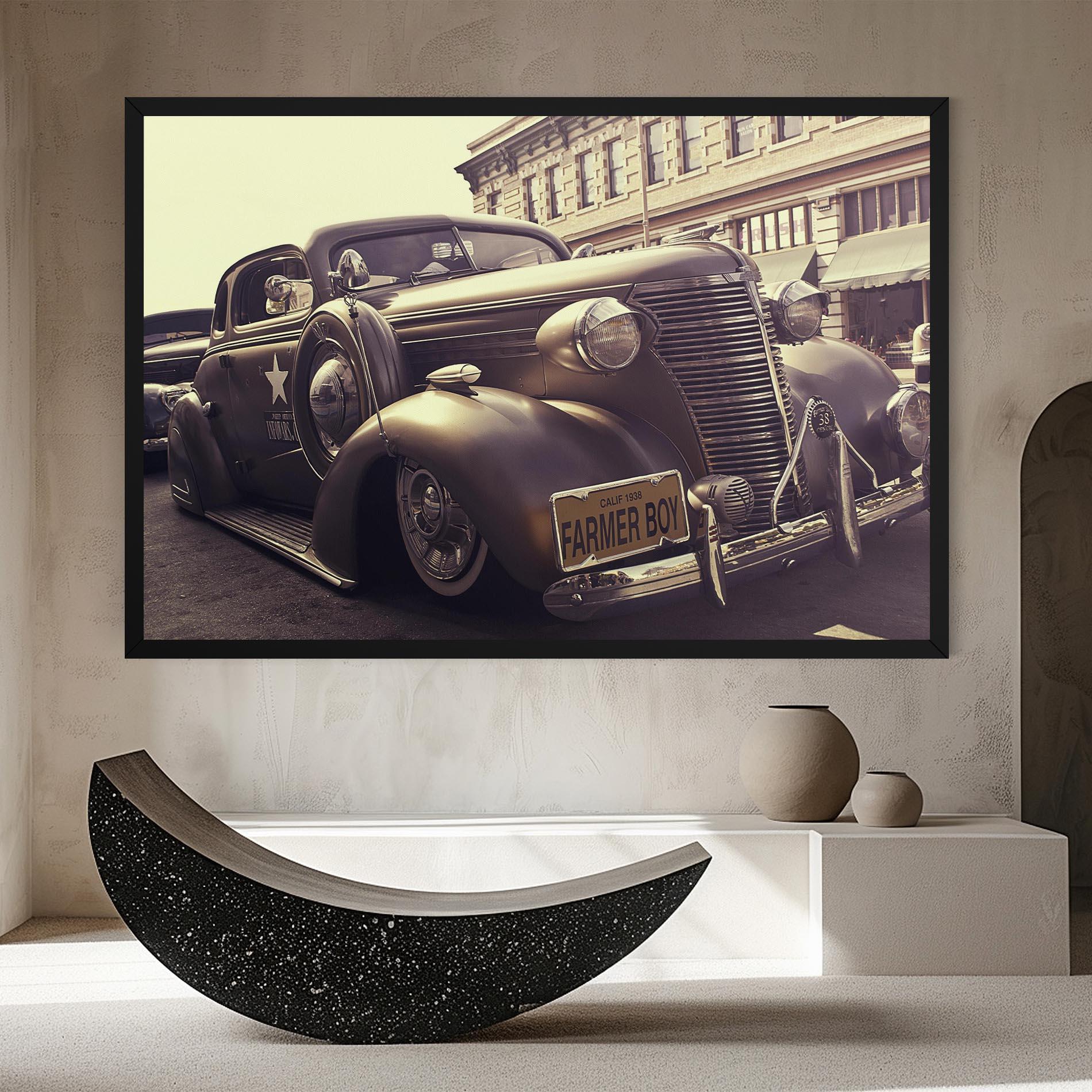 Leinwandbild Old Classic Car mockup 8