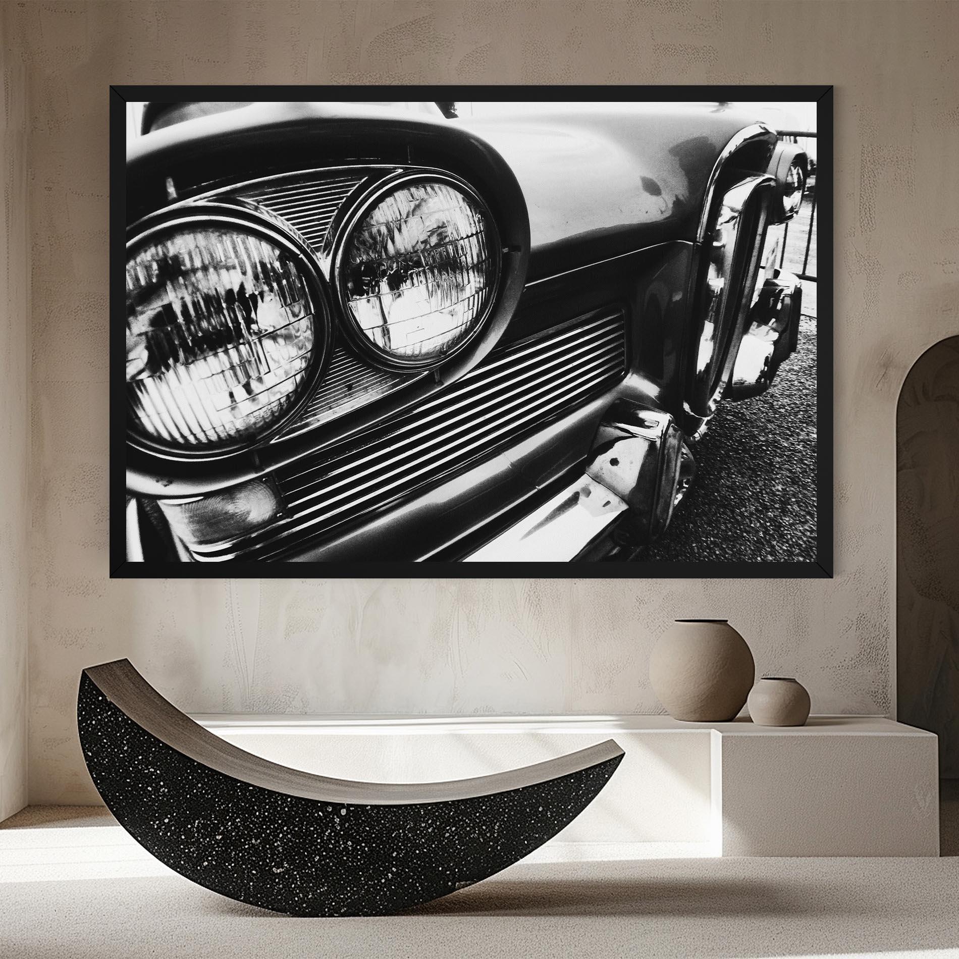 Leinwandbild Old Closeup Car mockup 8