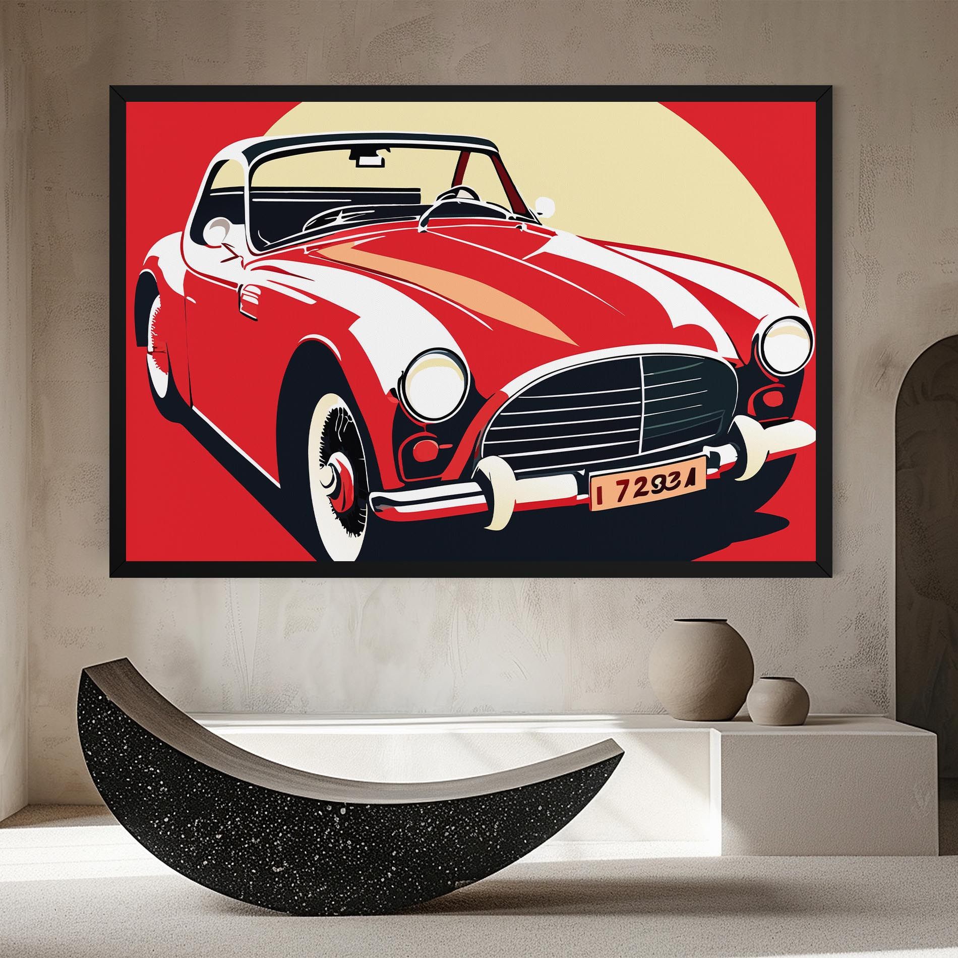 Red Vintage Car mockup 8