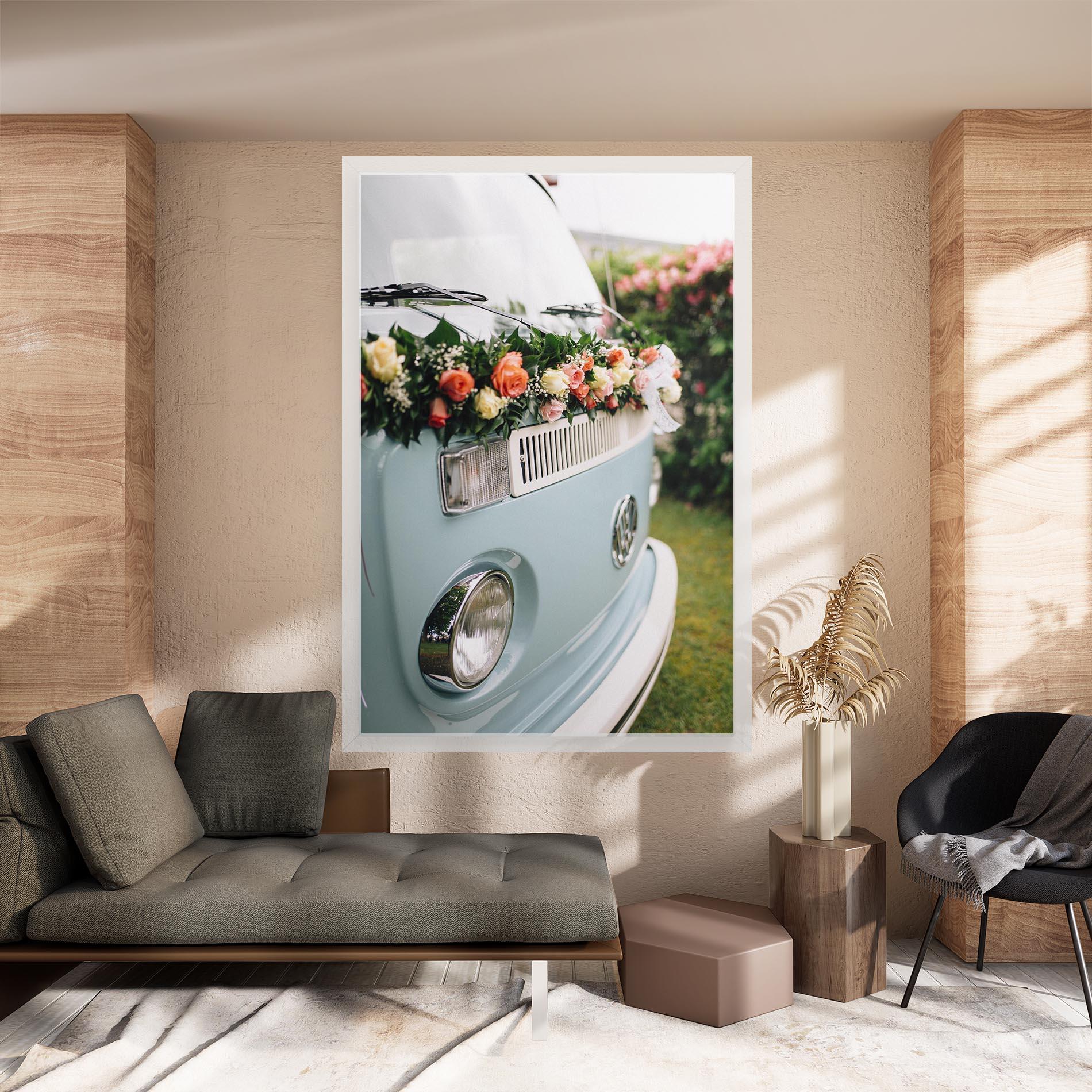 Leinwandbild Vintage Rose Van mockup 8