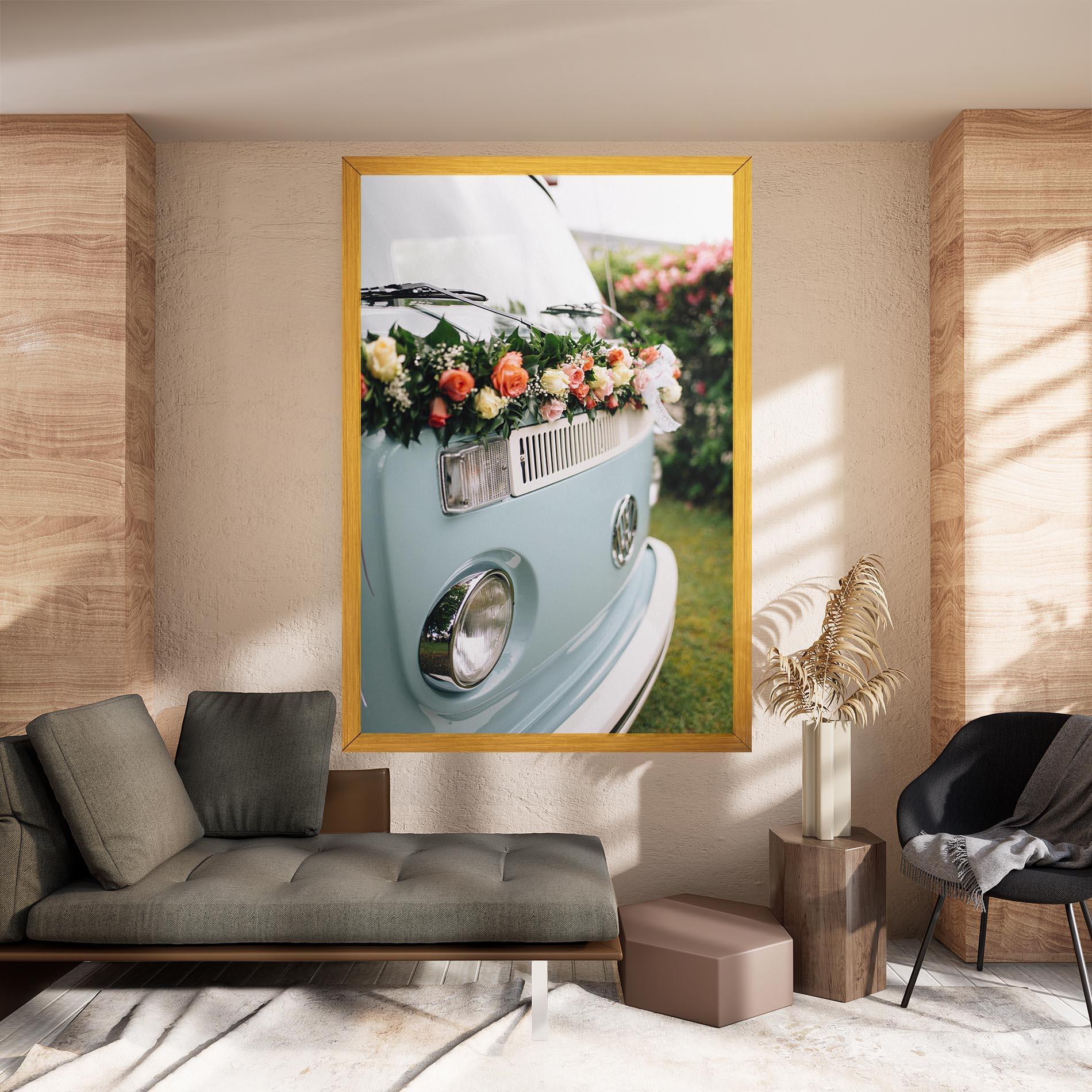 Leinwandbild Vintage Rose Van mockup 8