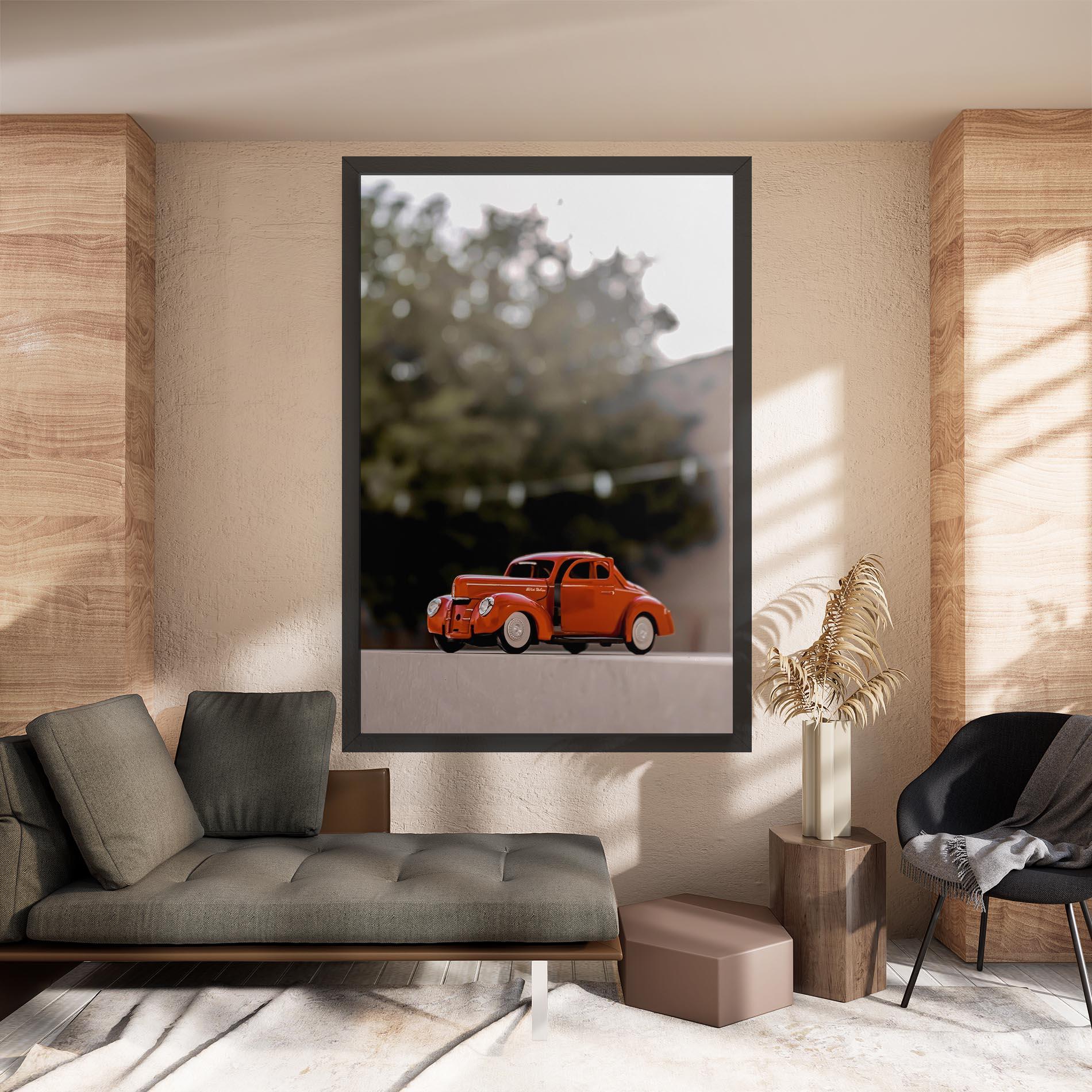 Leinwandbild Orange Toy Car mockup 8