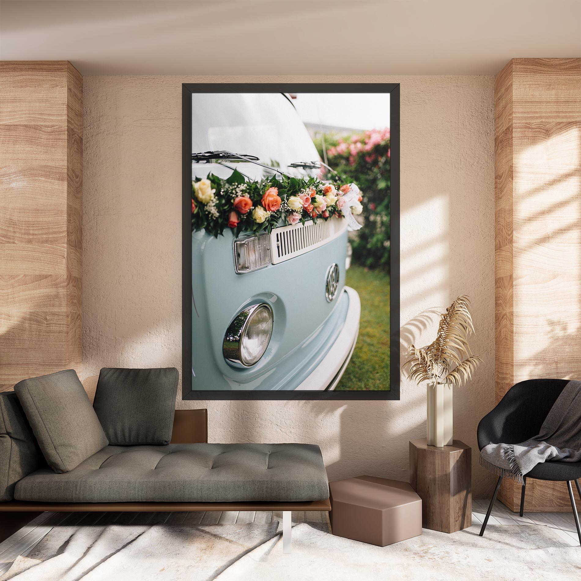 Leinwandbild Vintage Rose Van mockup 8