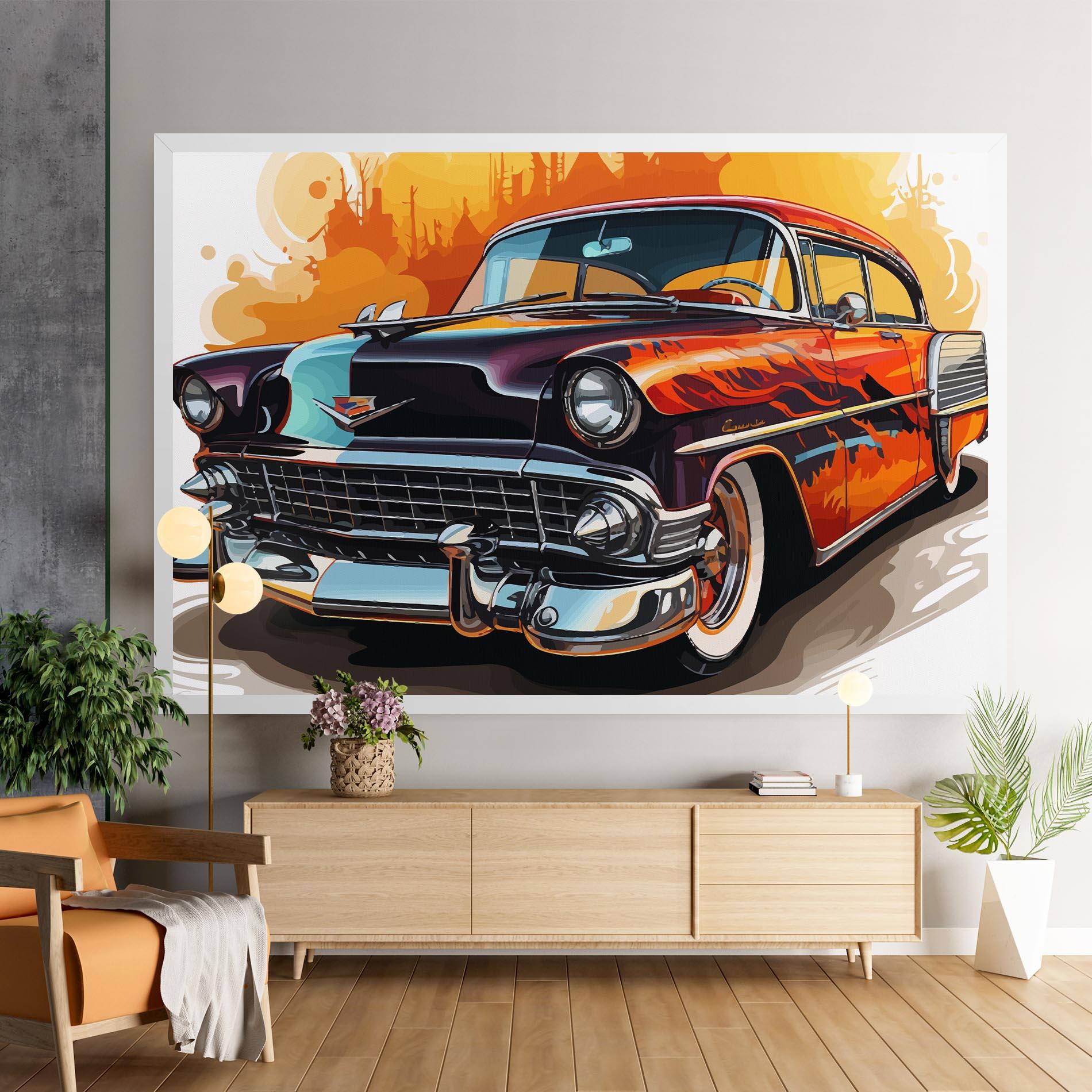 Leinwandbild Cool Vintage Car mockup 9