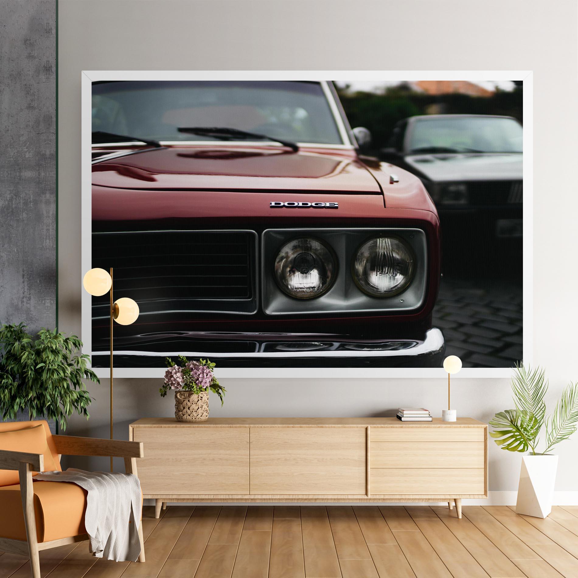 Leinwandbild Dark Vintage Red mockup 9