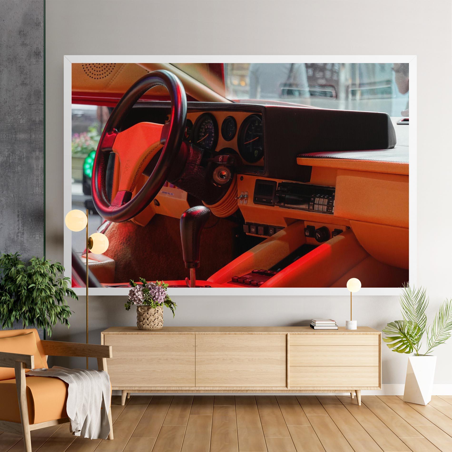 Leinwandbild Orange Black Car mockup 9