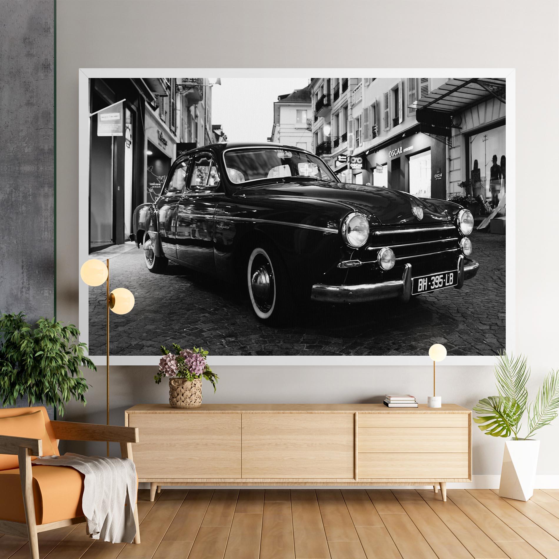 Leinwandbild Pretty Black Car mockup 9