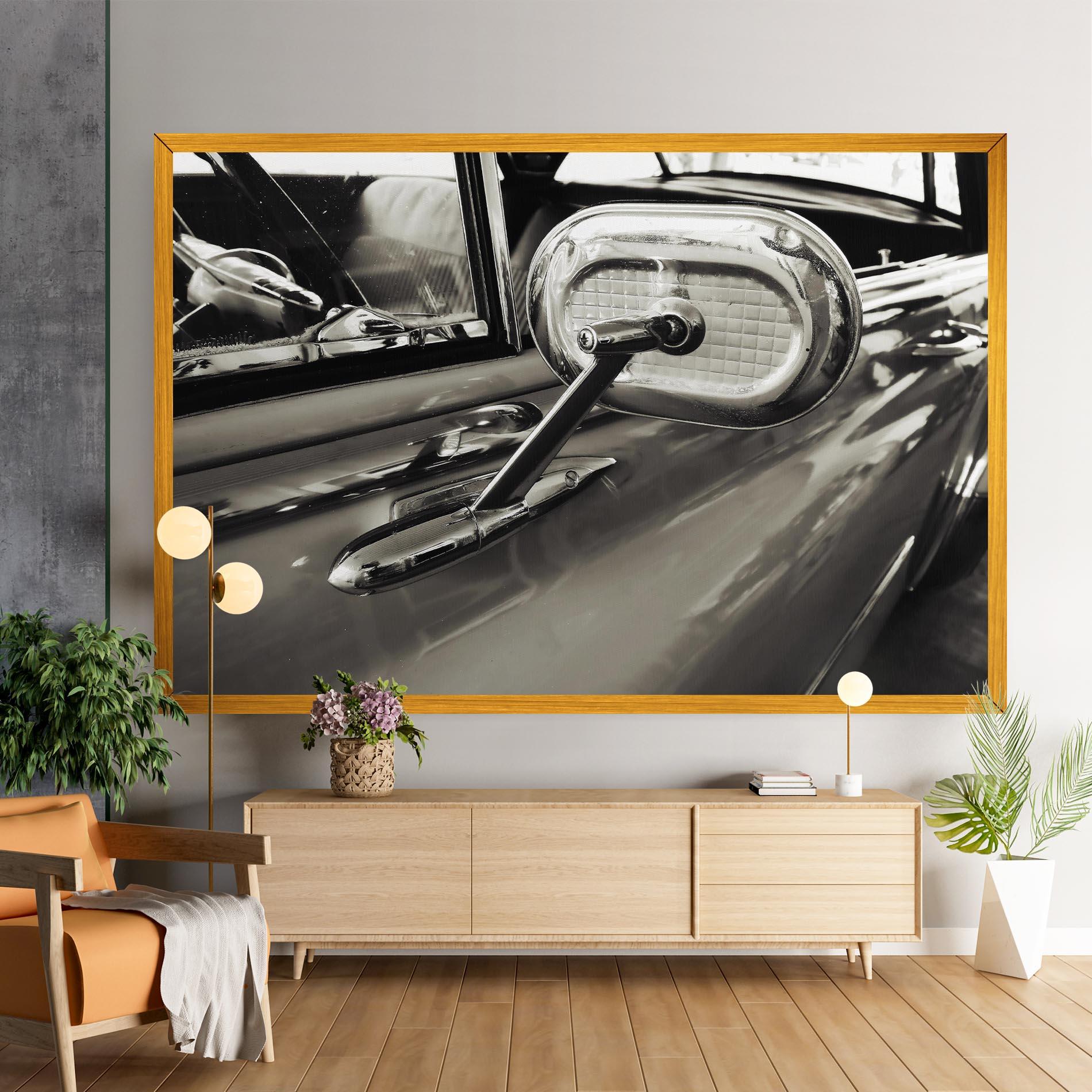 Leinwandbild Close Up Grey Car mockup 9