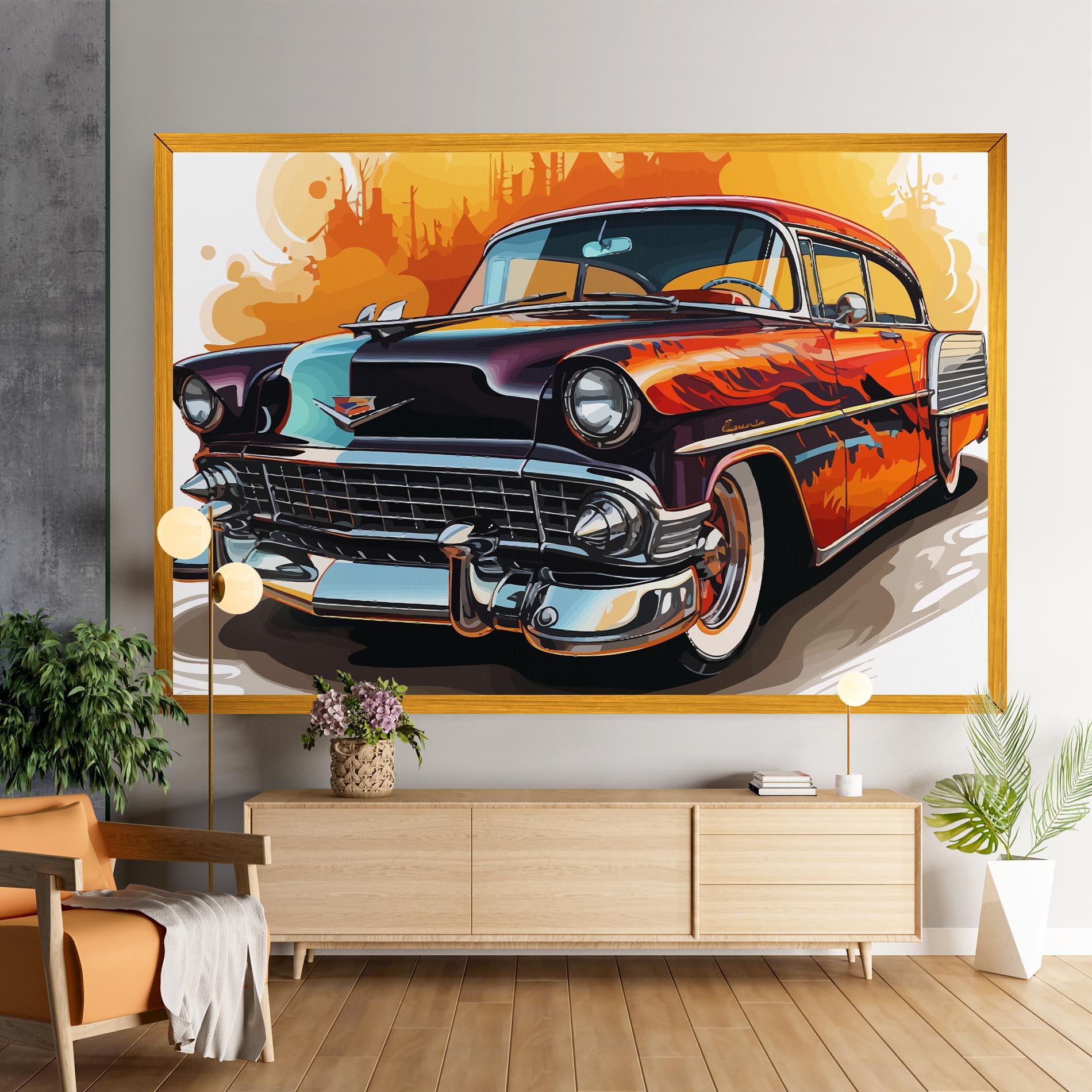 Leinwandbild Cool Vintage Car mockup 9
