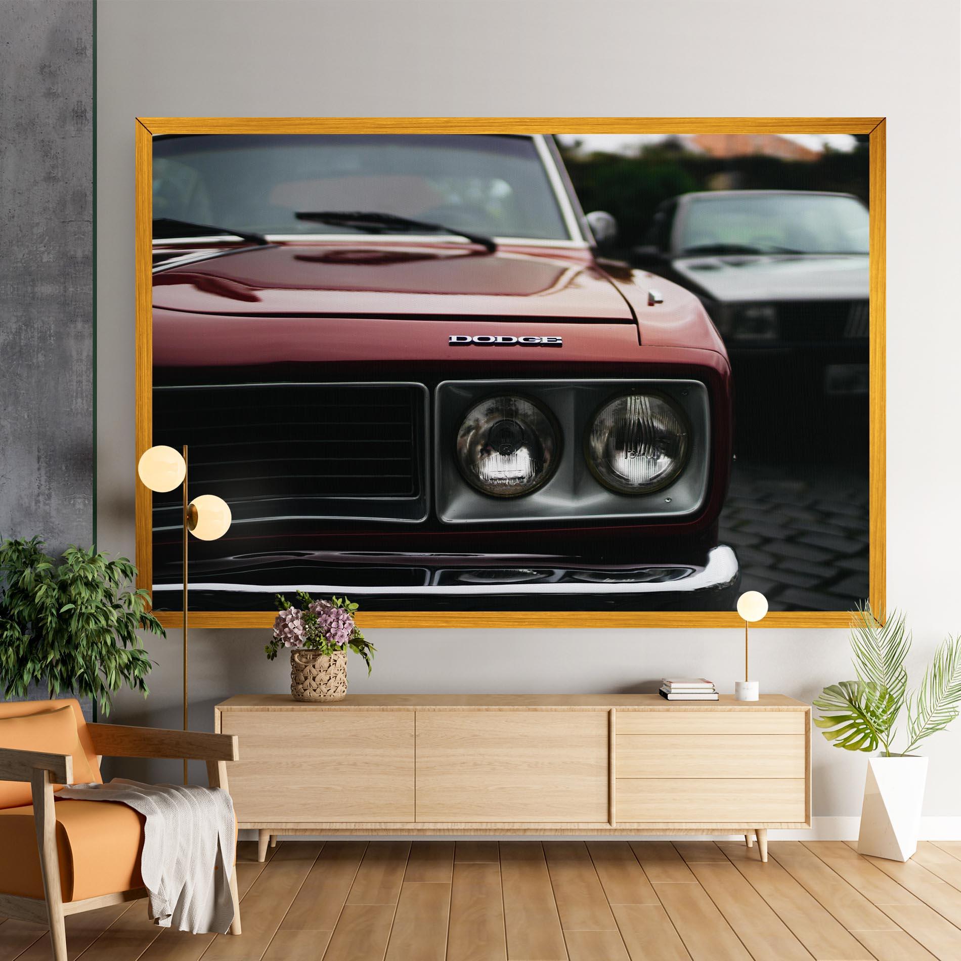 Leinwandbild Dark Vintage Red mockup 9