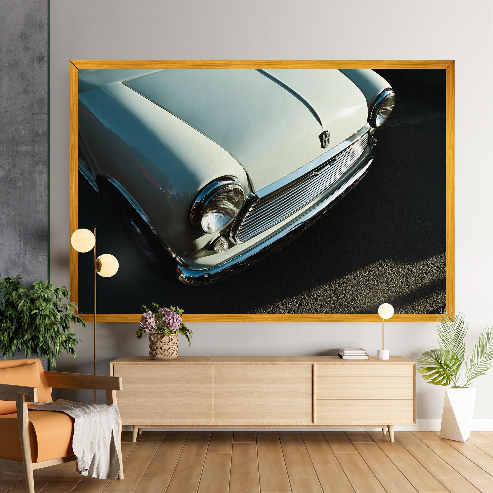 Leinwandbild Light Blue Car mockup 9