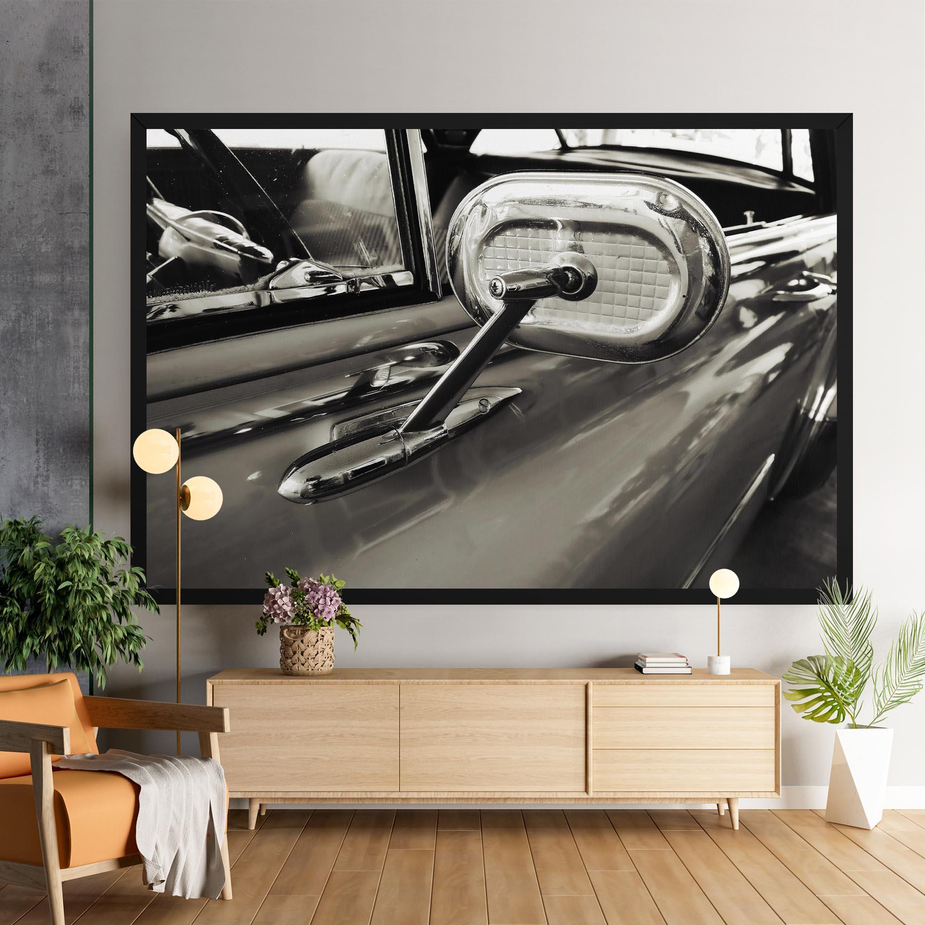 Leinwandbild Close Up Grey Car mockup 9