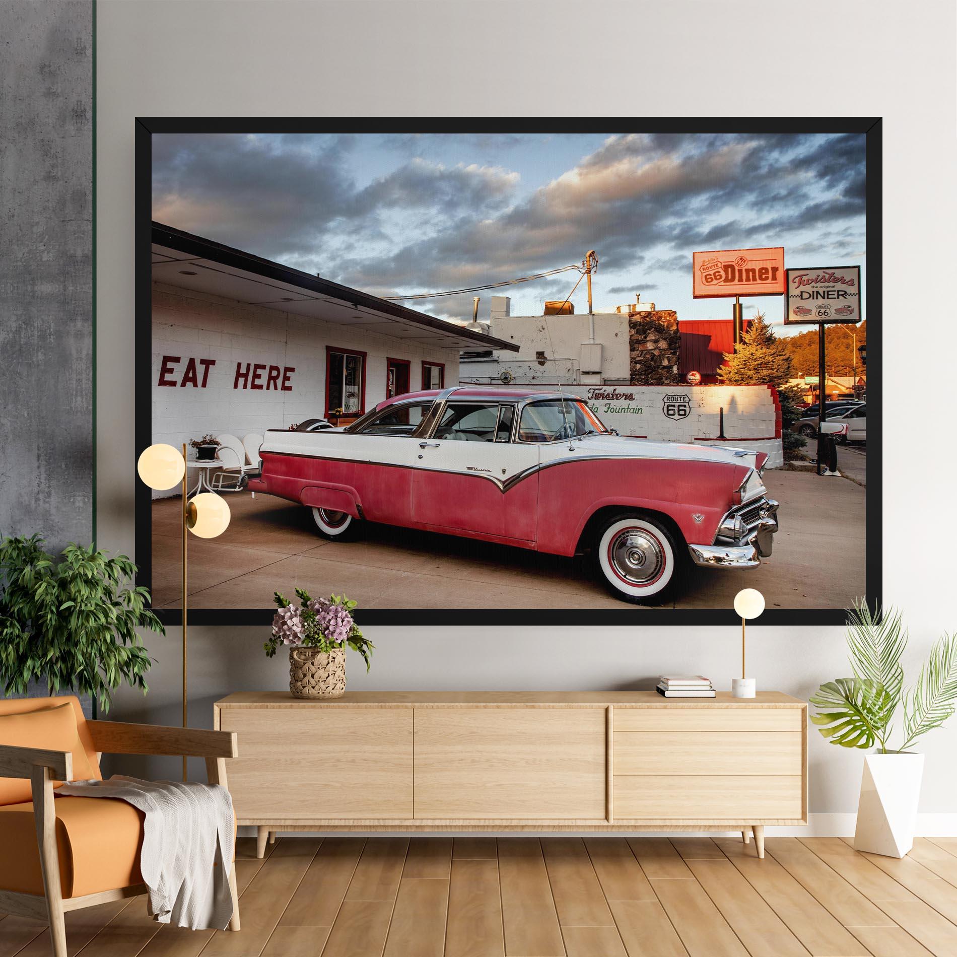 Leinwandbild Cloud Old Car mockup 9