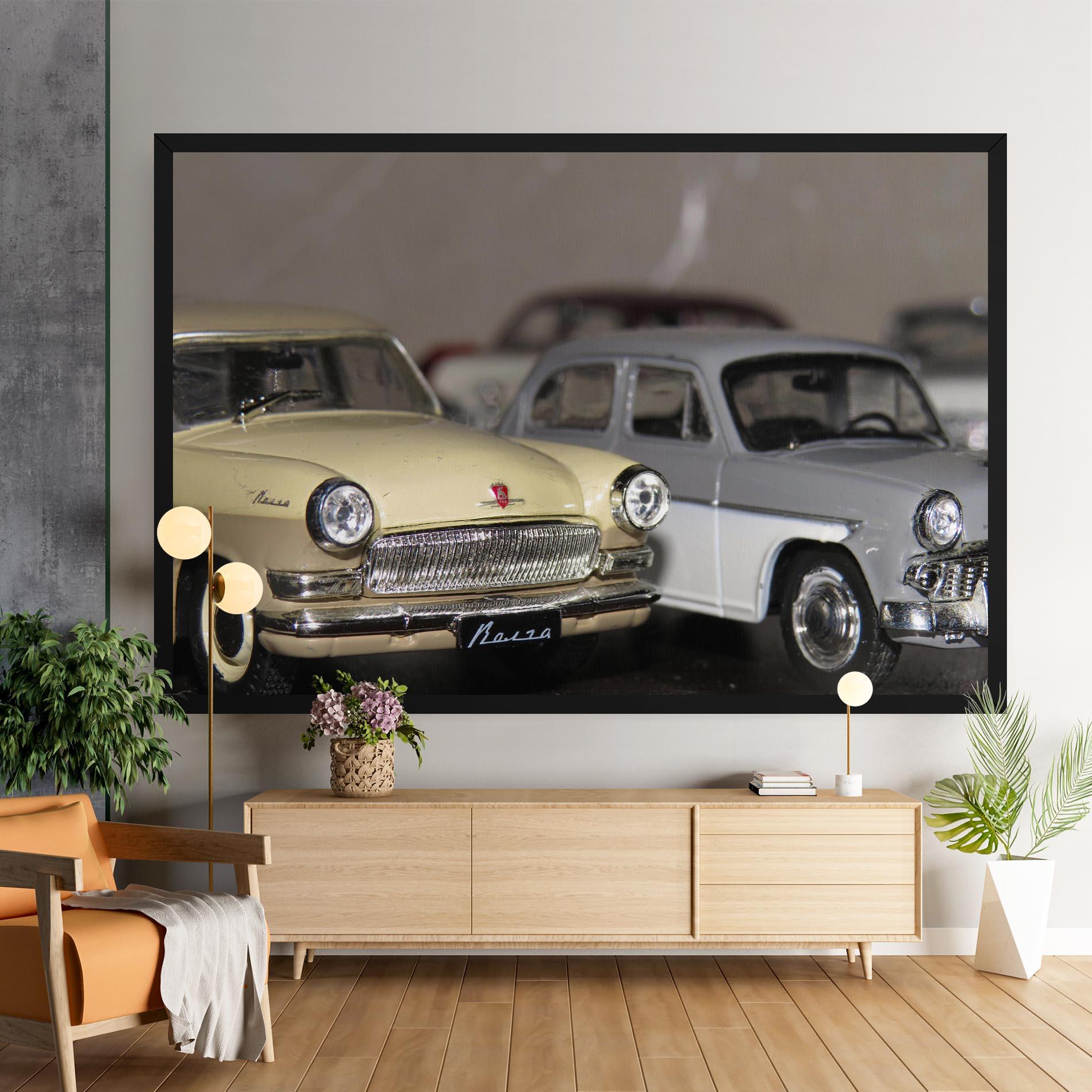 Leinwandbild Cream Grey Car mockup 9