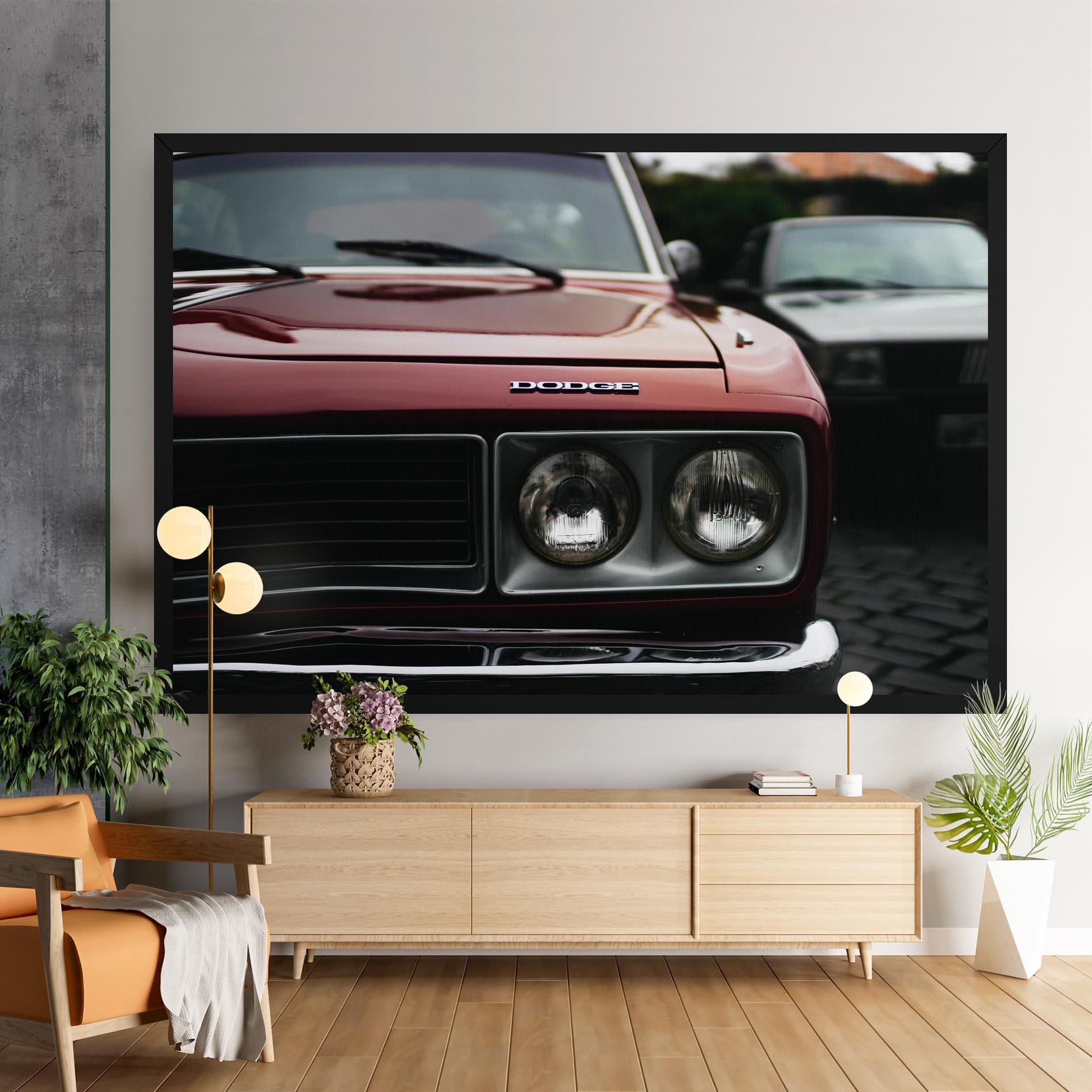 Leinwandbild Dark Vintage Red mockup 9