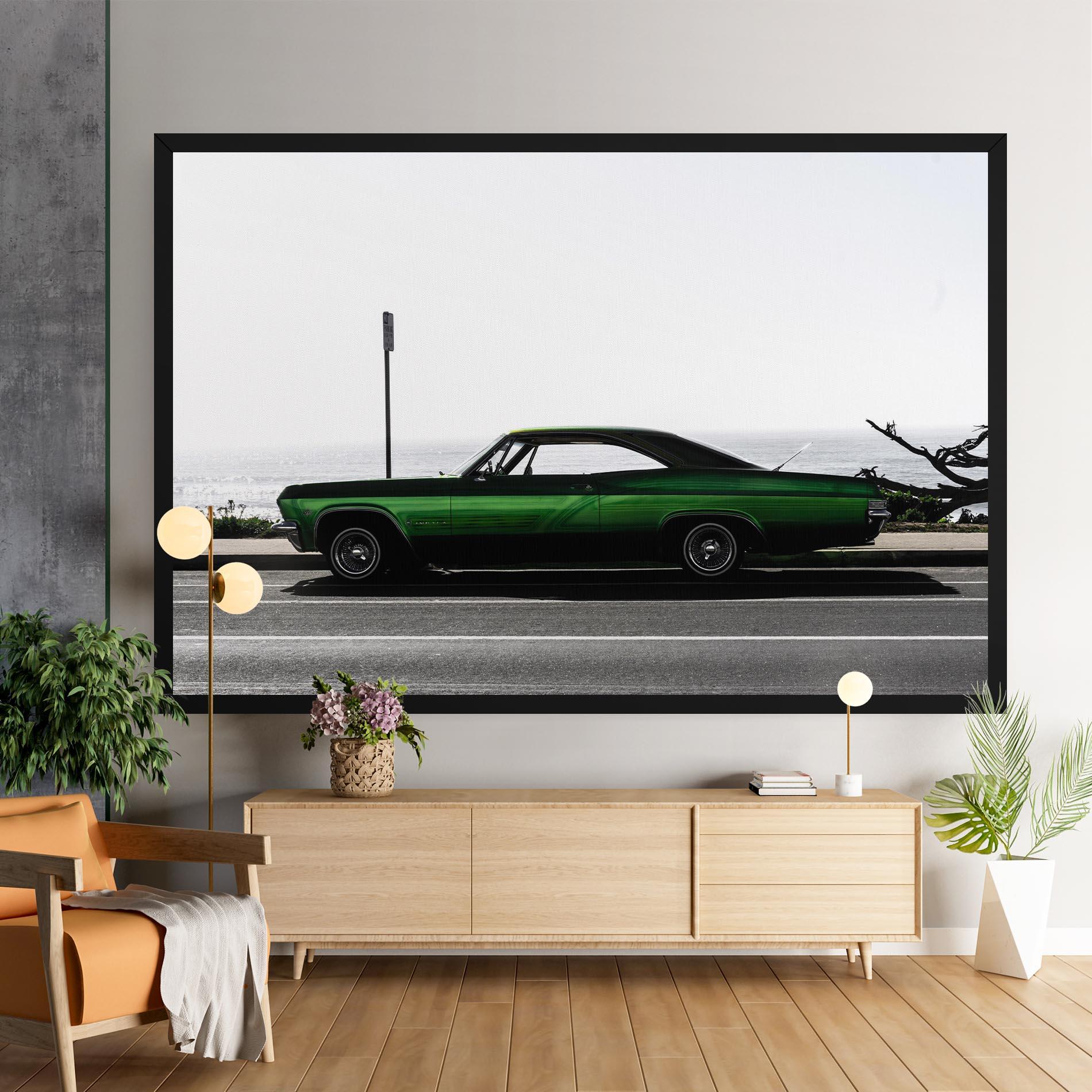 Leinwandbild Nice Green Car mockup 9