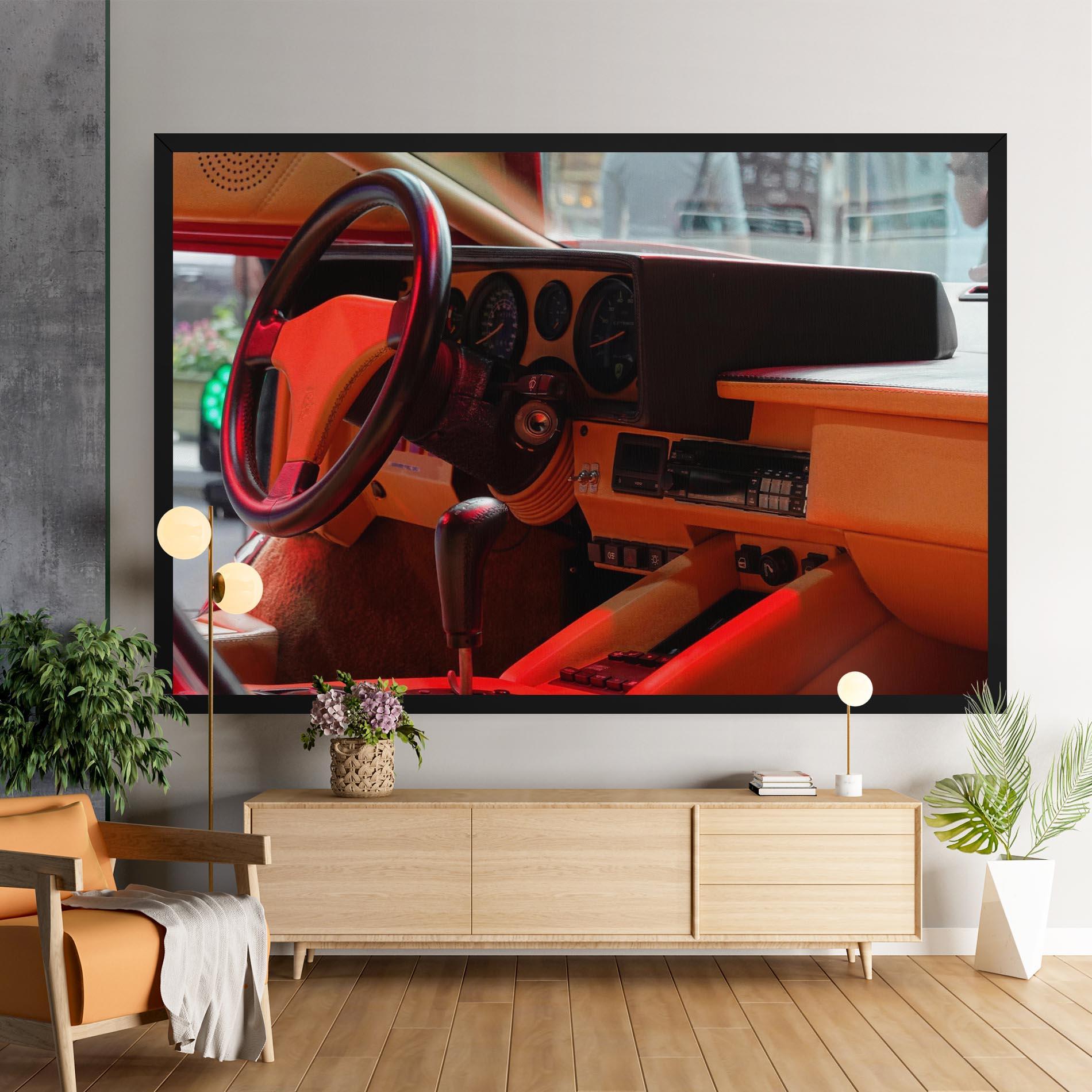 Leinwandbild Orange Black Car mockup 9