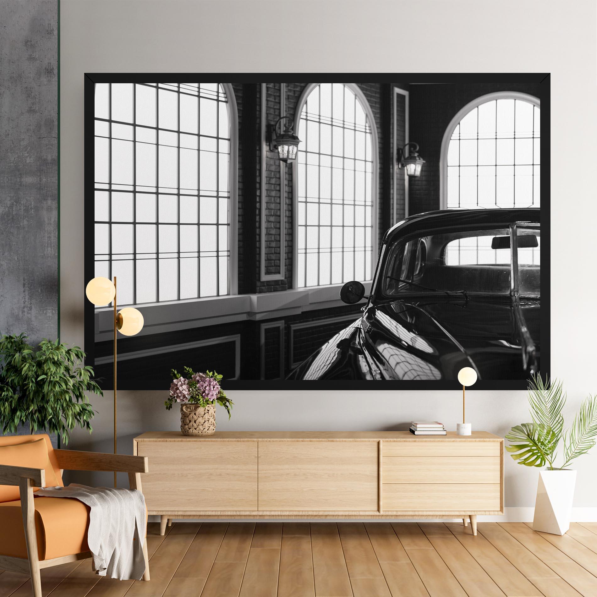 Leinwandbild Window Old Car mockup 9