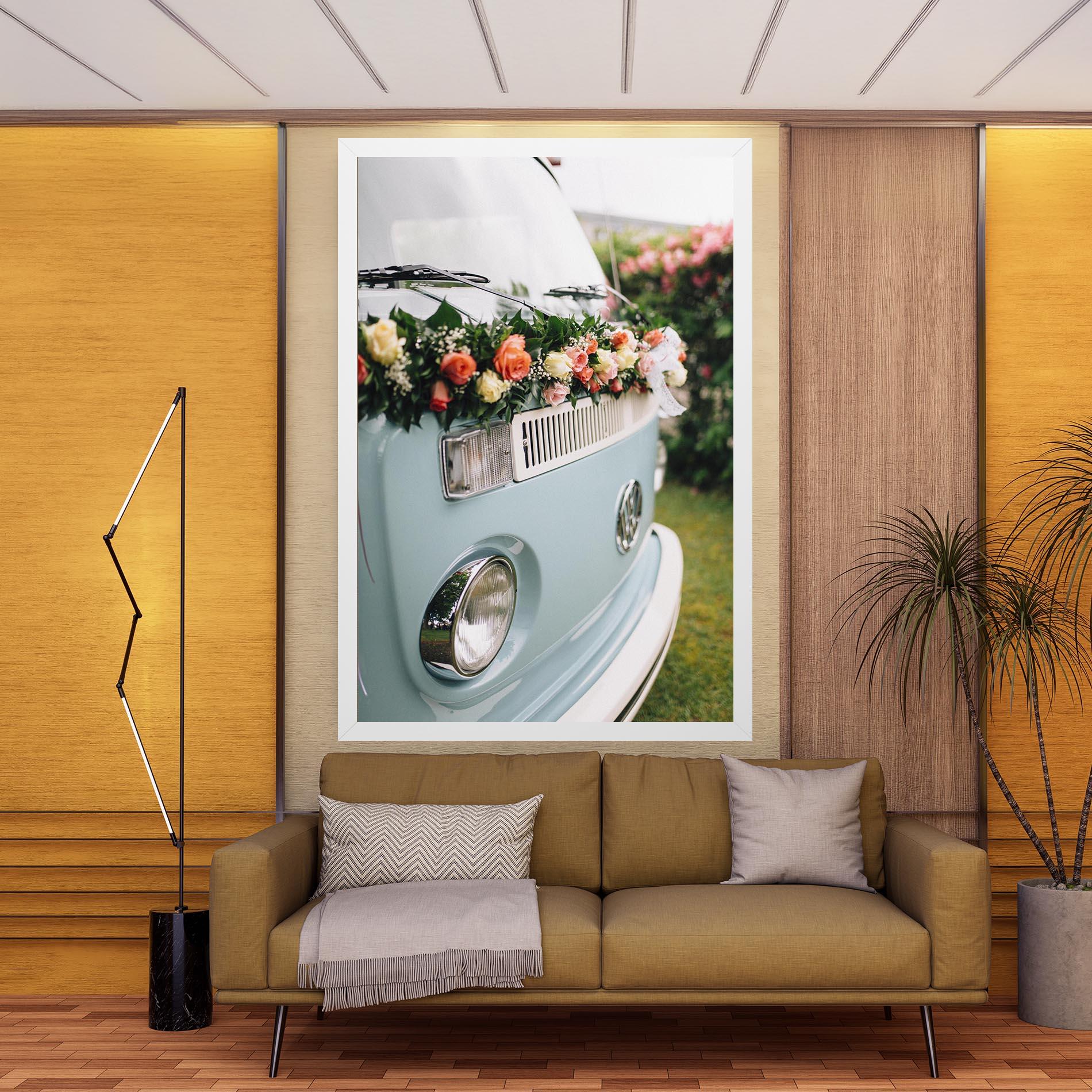 Leinwandbild Vintage Rose Van mockup 9