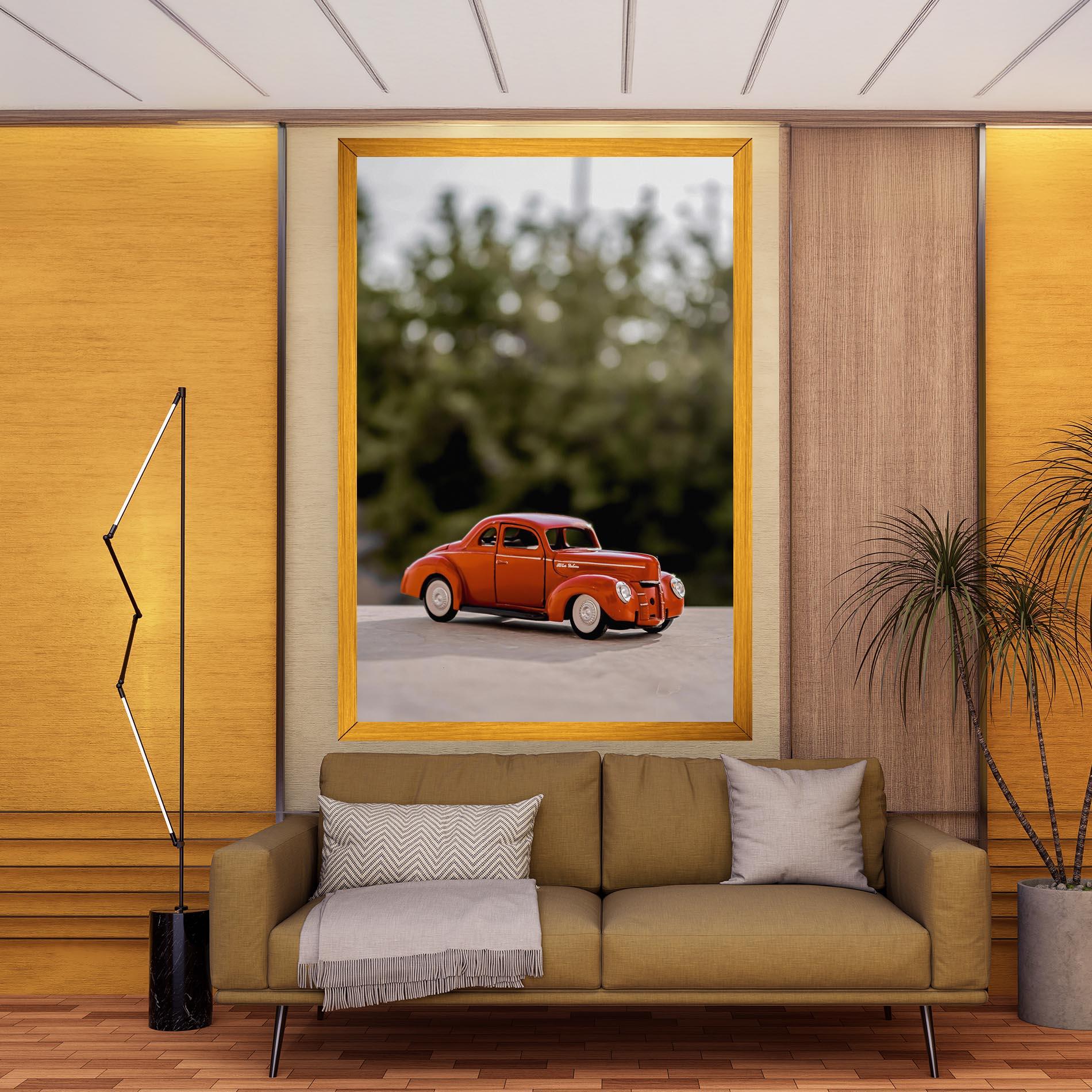 Leinwandbild Vintage Orange Toy mockup 9