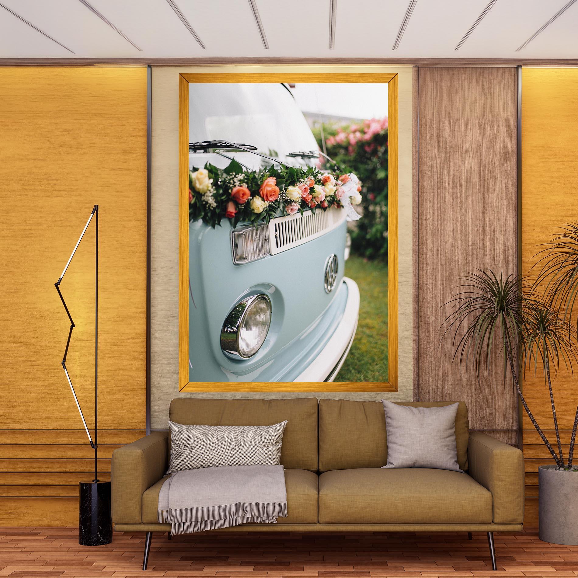 Leinwandbild Vintage Rose Van mockup 9