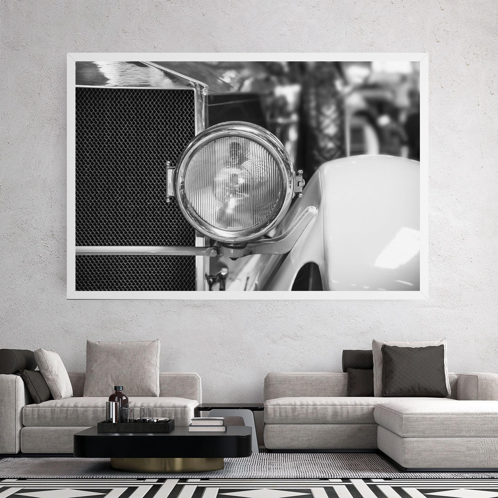 Leinwandbild Closeup Grey Car mockup 2