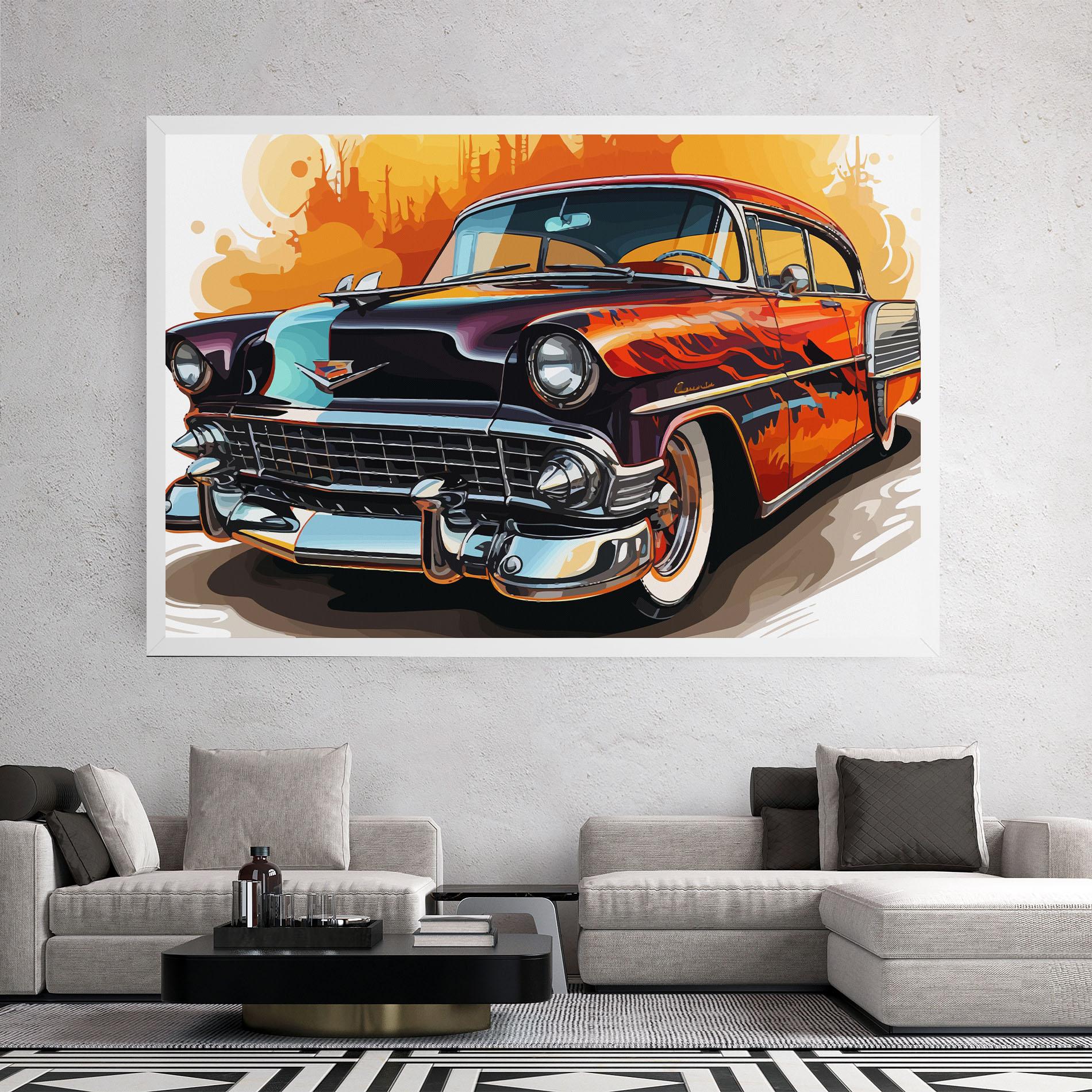 Leinwandbild Cool Vintage Car mockup 2